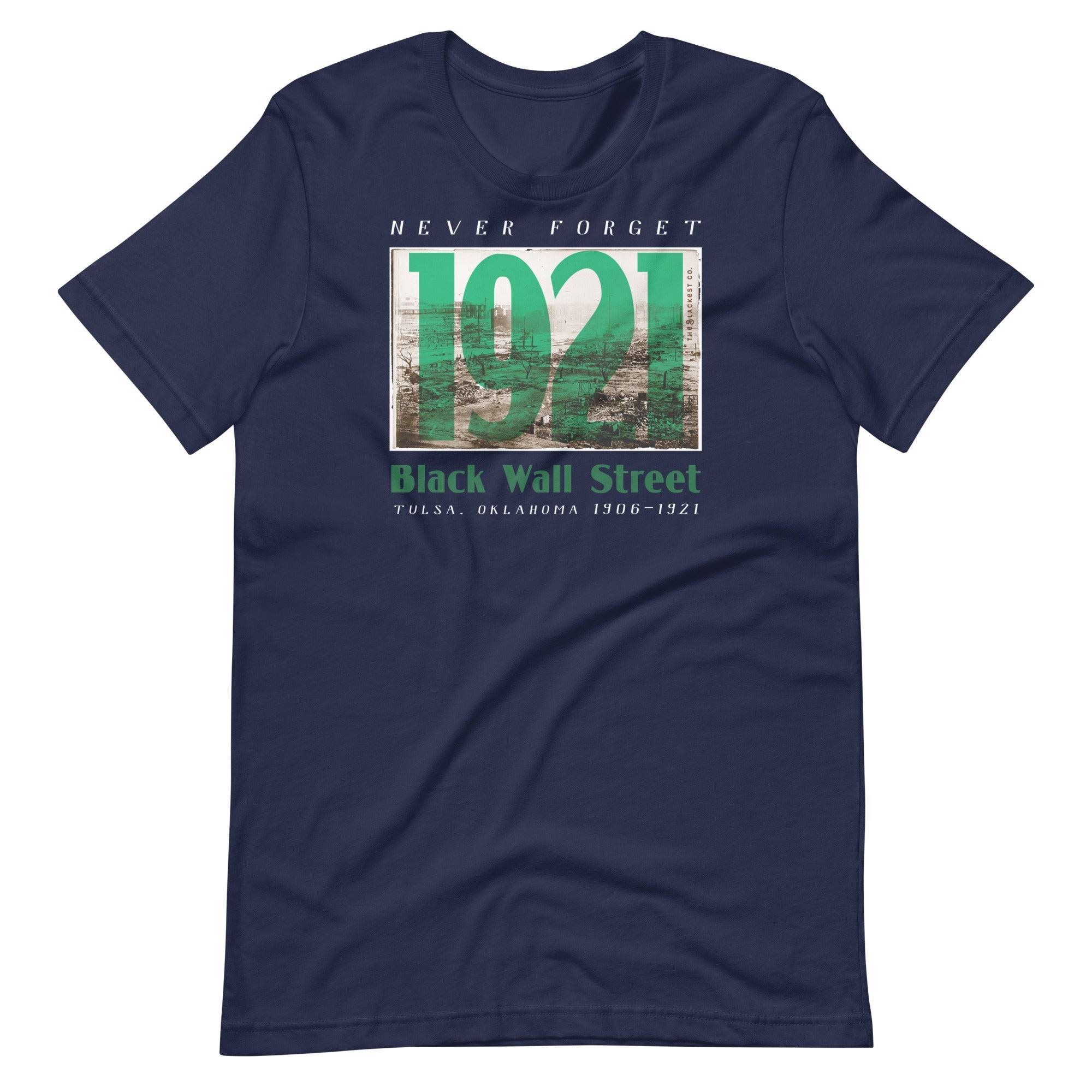 1921 Black Wall Street Green Unisex T-shirt - Image 5