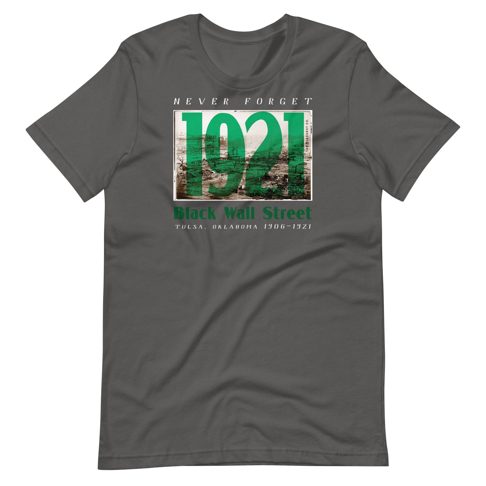 1921 Black Wall Street Green Unisex T-shirt - Image 9