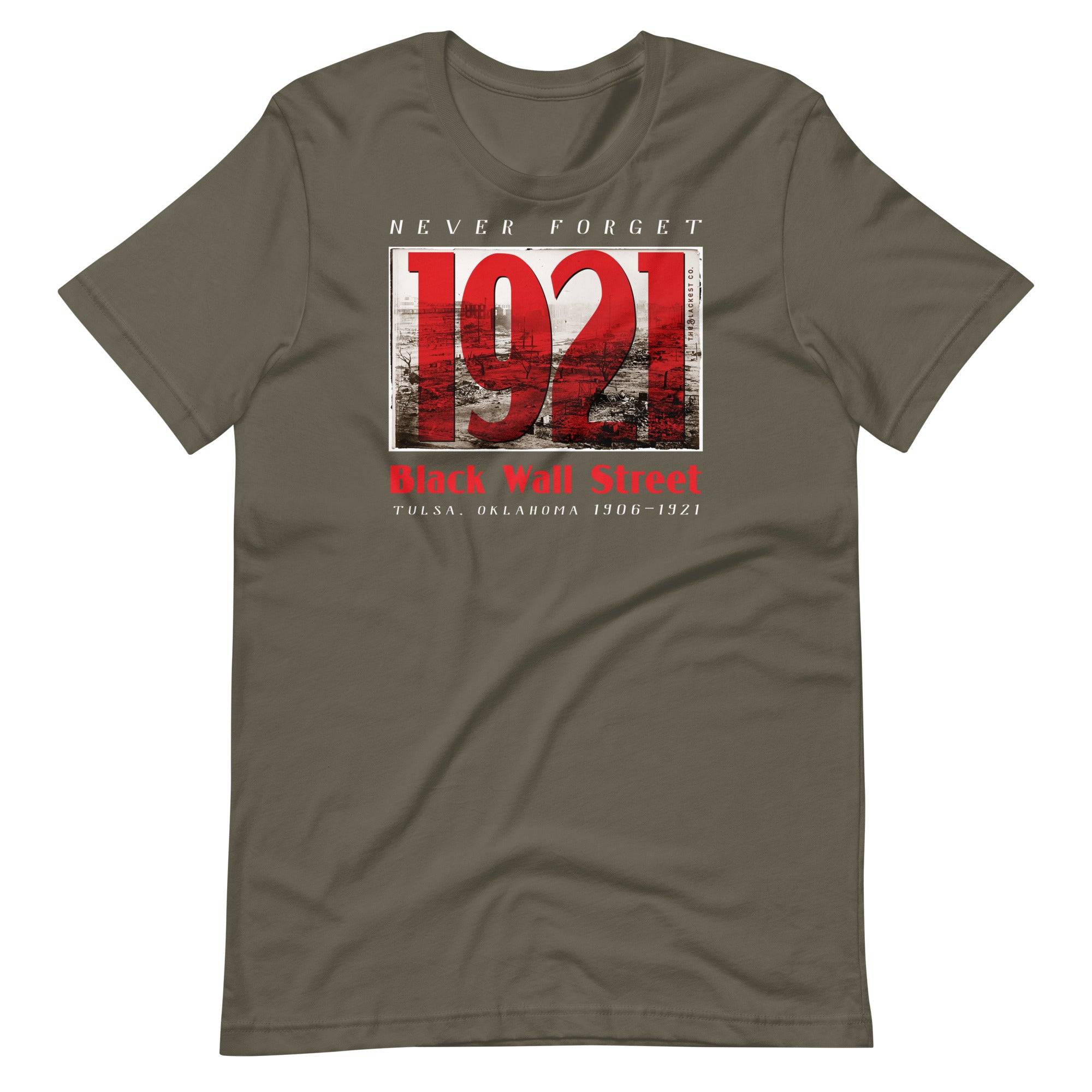1921 Black Wall Street Red Unisex T-Shirt - Image 11
