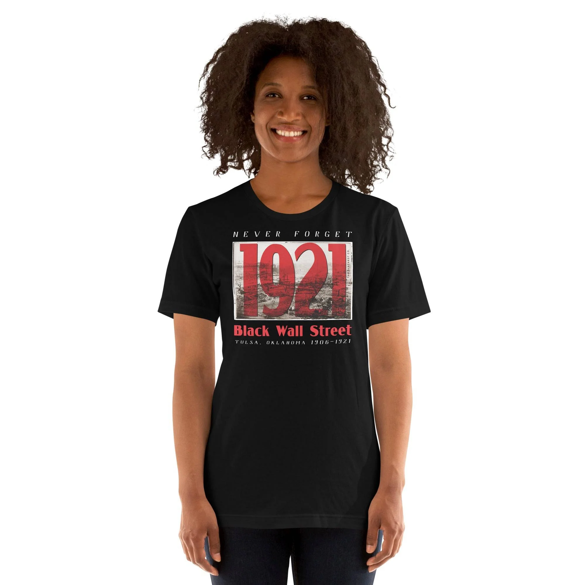 1921 Black Wall Street Red Unisex T-Shirt - Image 4