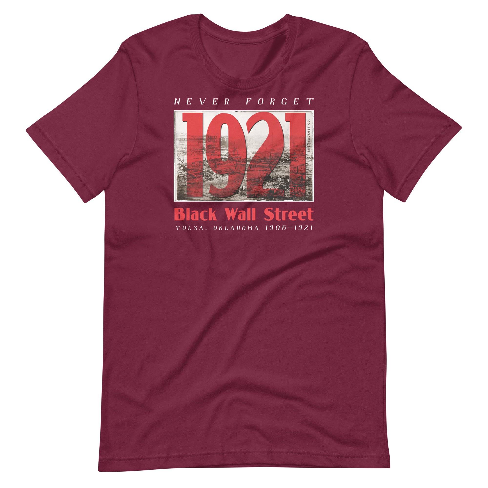 1921 Black Wall Street Red Unisex T-Shirt - Image 7