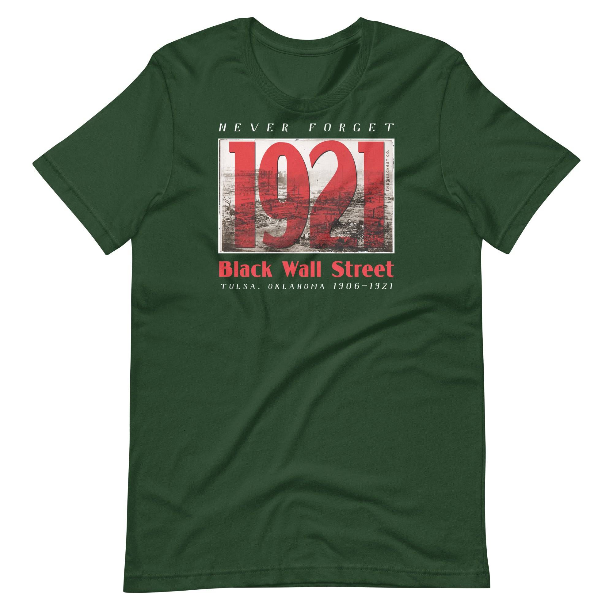 1921 Black Wall Street Red Unisex T-Shirt - Image 8