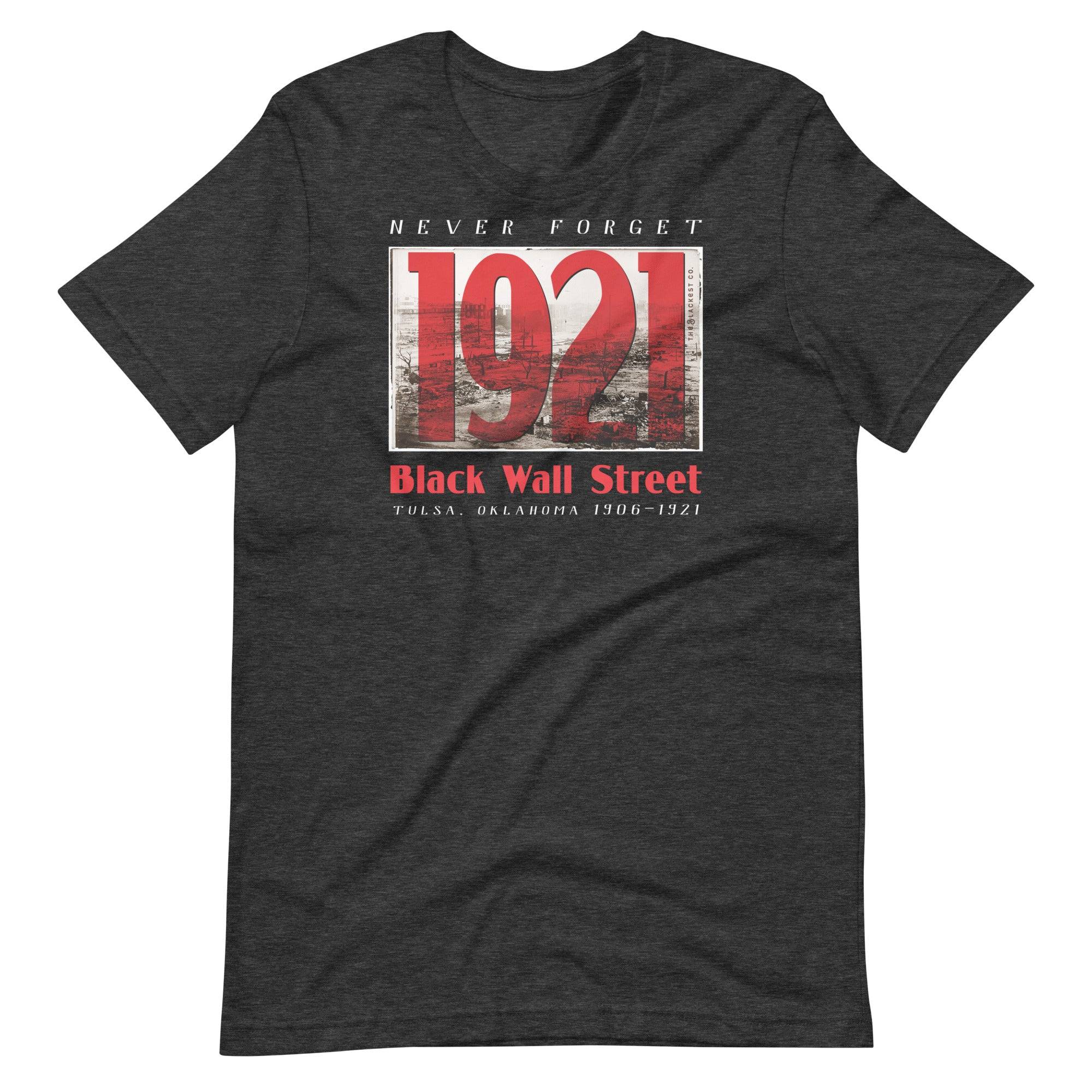 1921 Black Wall Street Red Unisex T-Shirt - Image 9