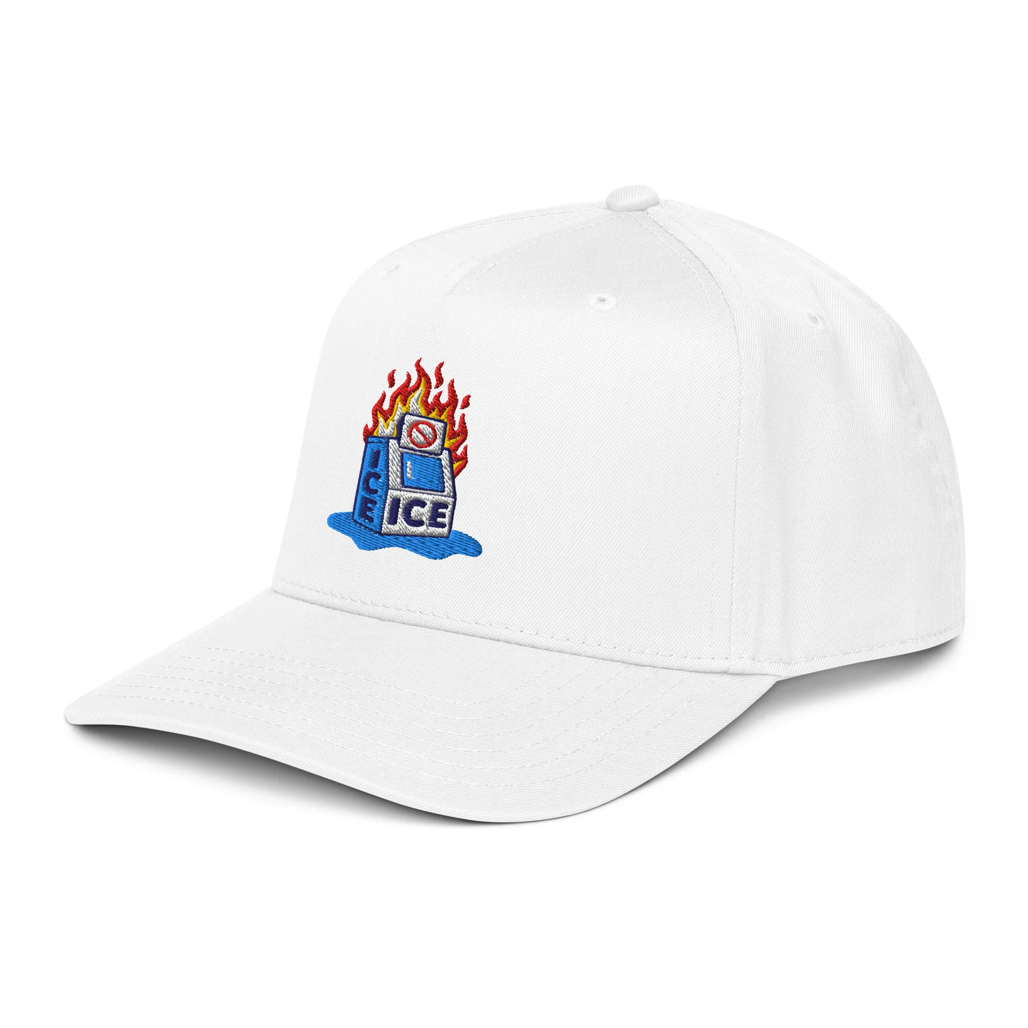 Abolish ICE Burning Machine 5 Panel Snapback Cap - Image 10
