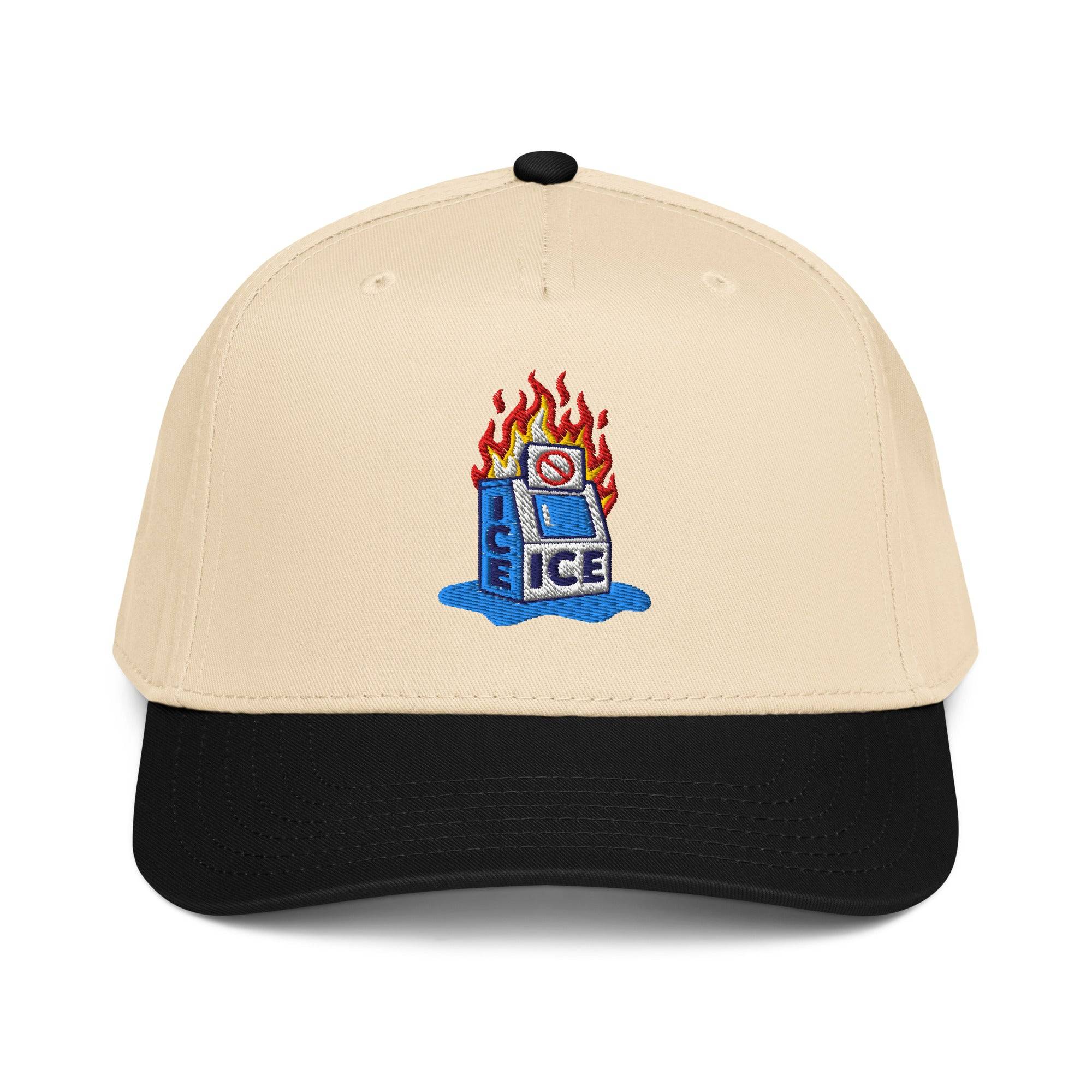 Abolish ICE Burning Machine 5 Panel Snapback Cap - Image 5