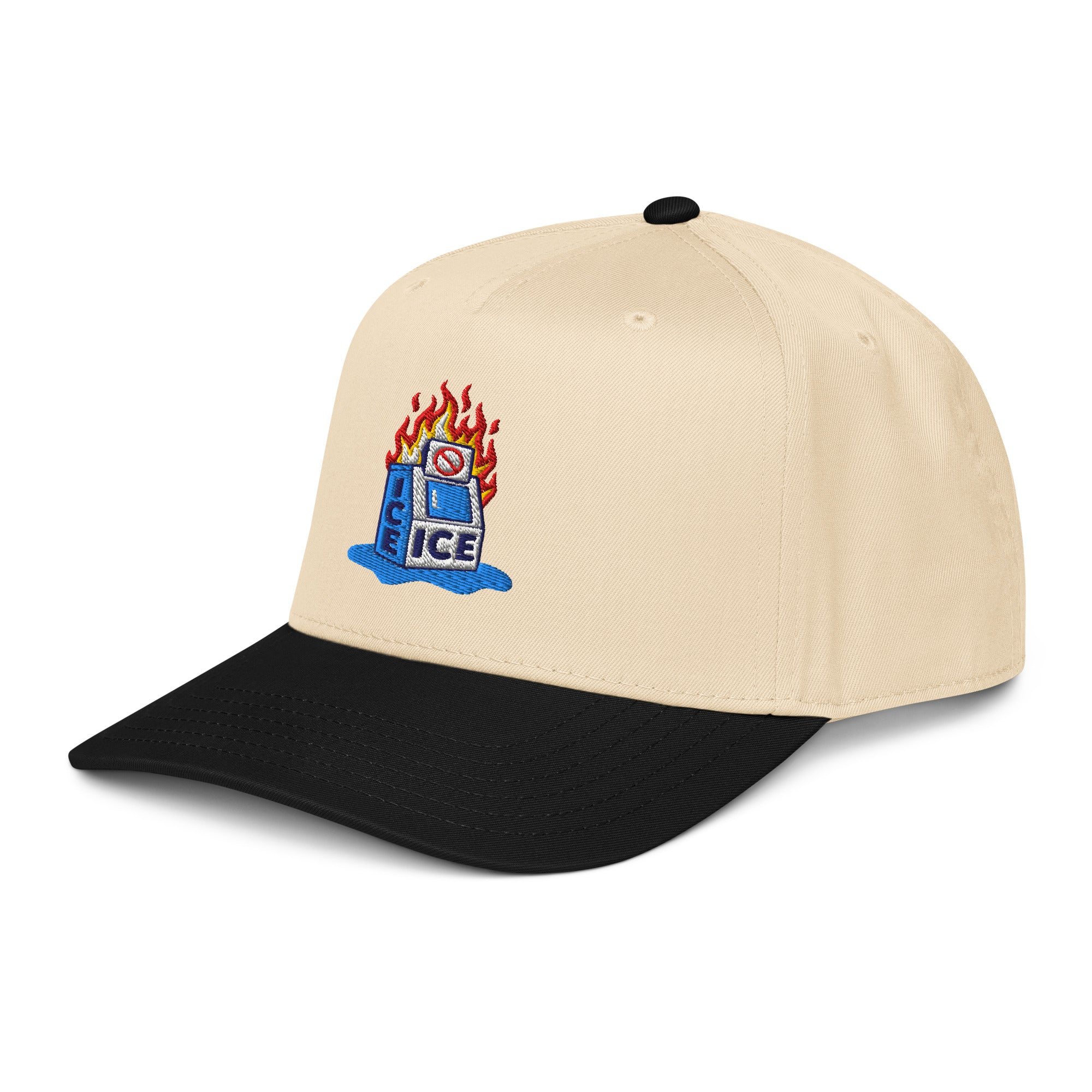 Abolish ICE Burning Machine 5 Panel Snapback Cap - Image 6