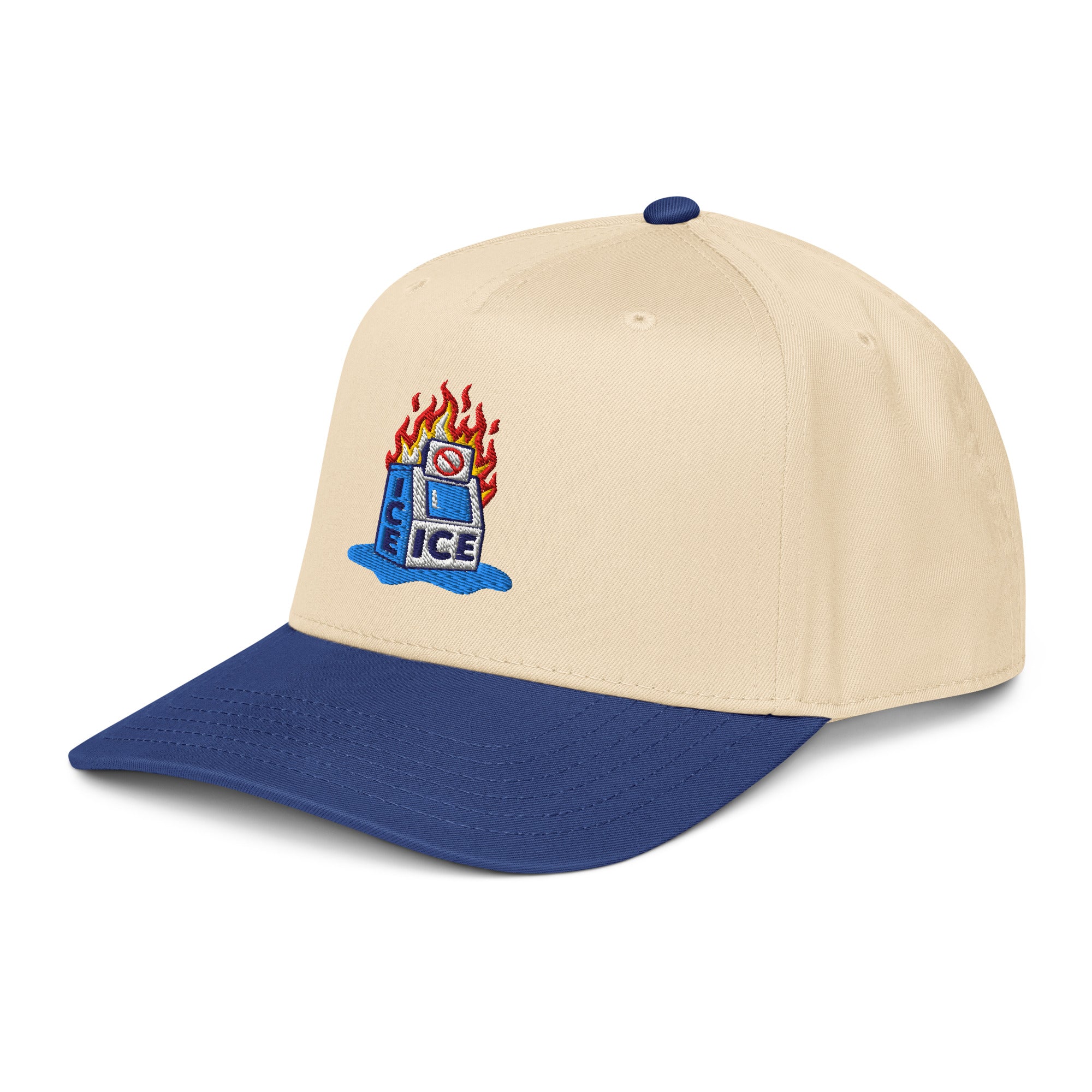 Abolish ICE Burning Machine 5 Panel Snapback Cap - Image 8