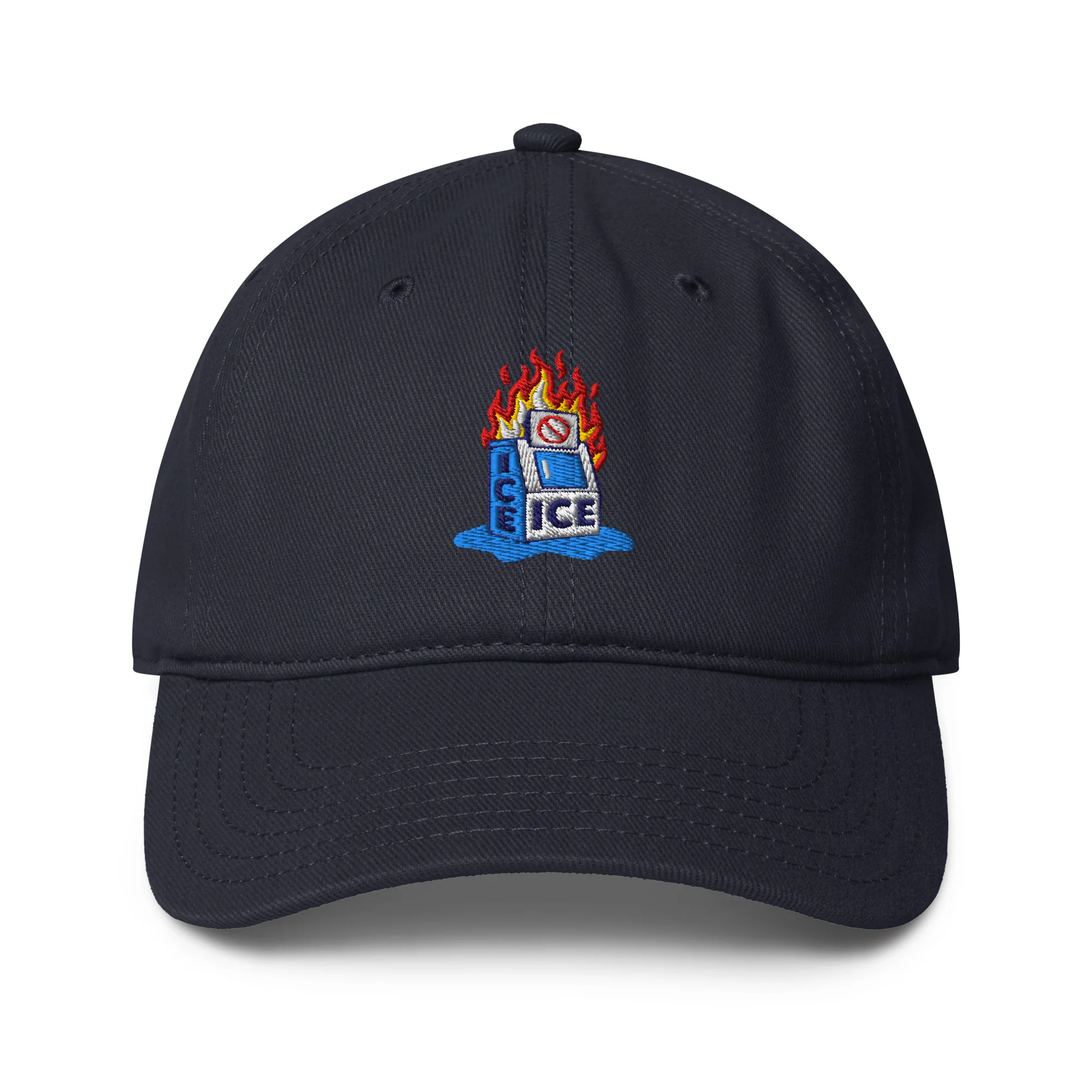 Abolish ICE Burning Machine Low-Profile Baseball Cap - Image 6