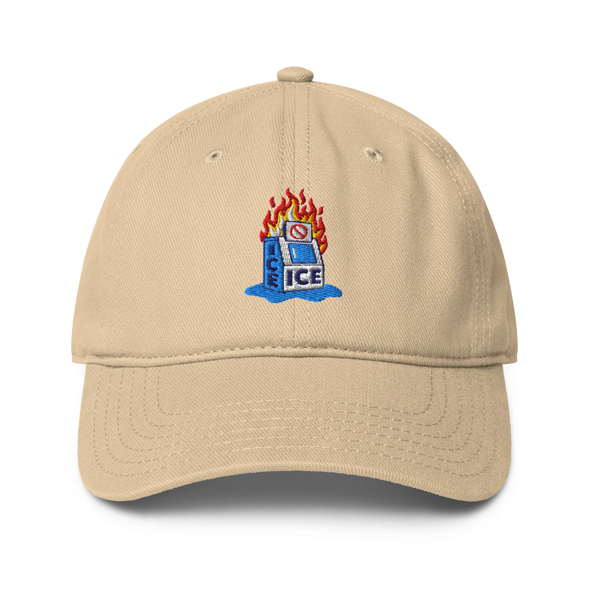 Abolish ICE Burning Machine Low-Profile Baseball Cap - Image 8