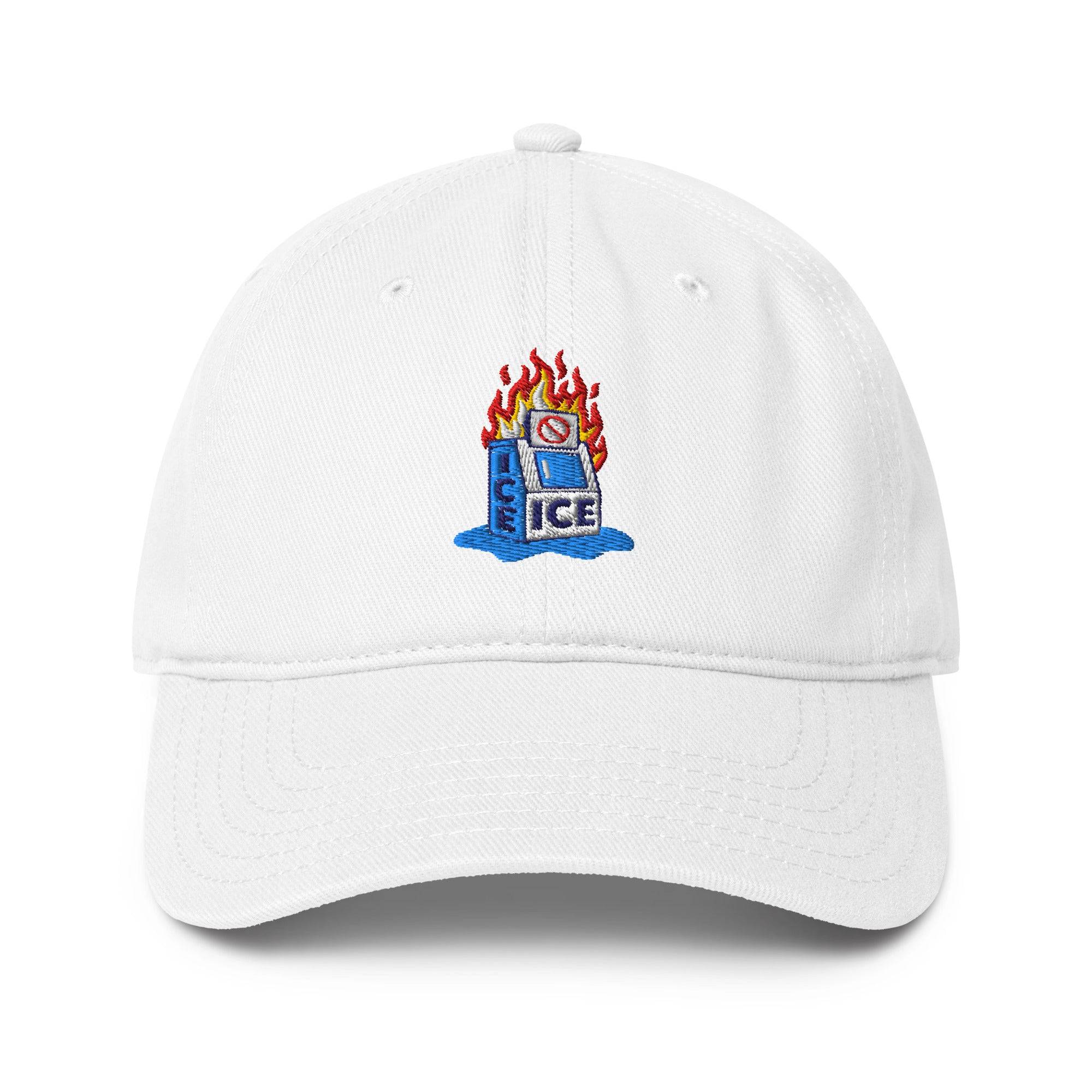 Abolish ICE Burning Machine Low-Profile Baseball Cap - Image 9