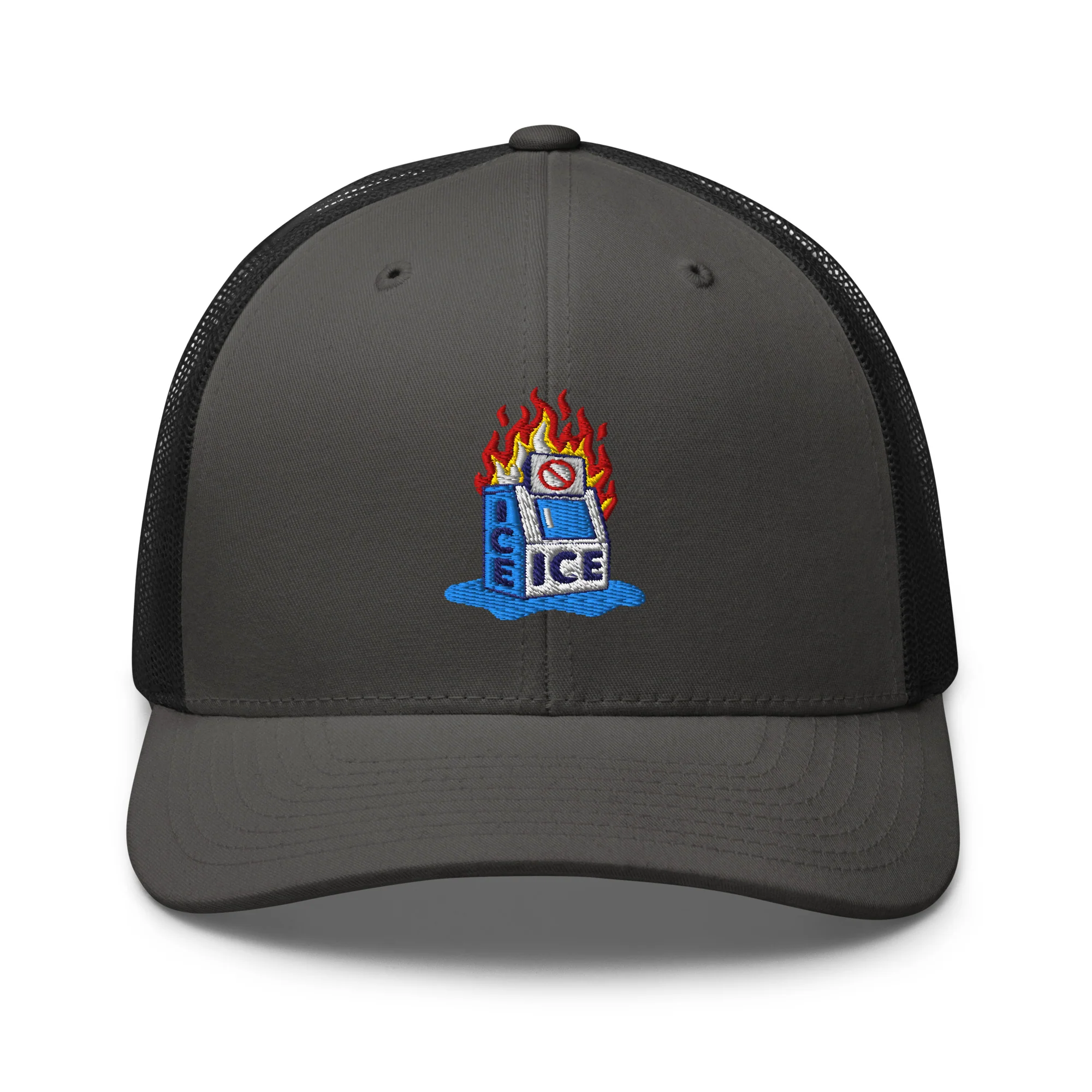 Abolish ICE Burning Machine Trucker Hat - Image 11