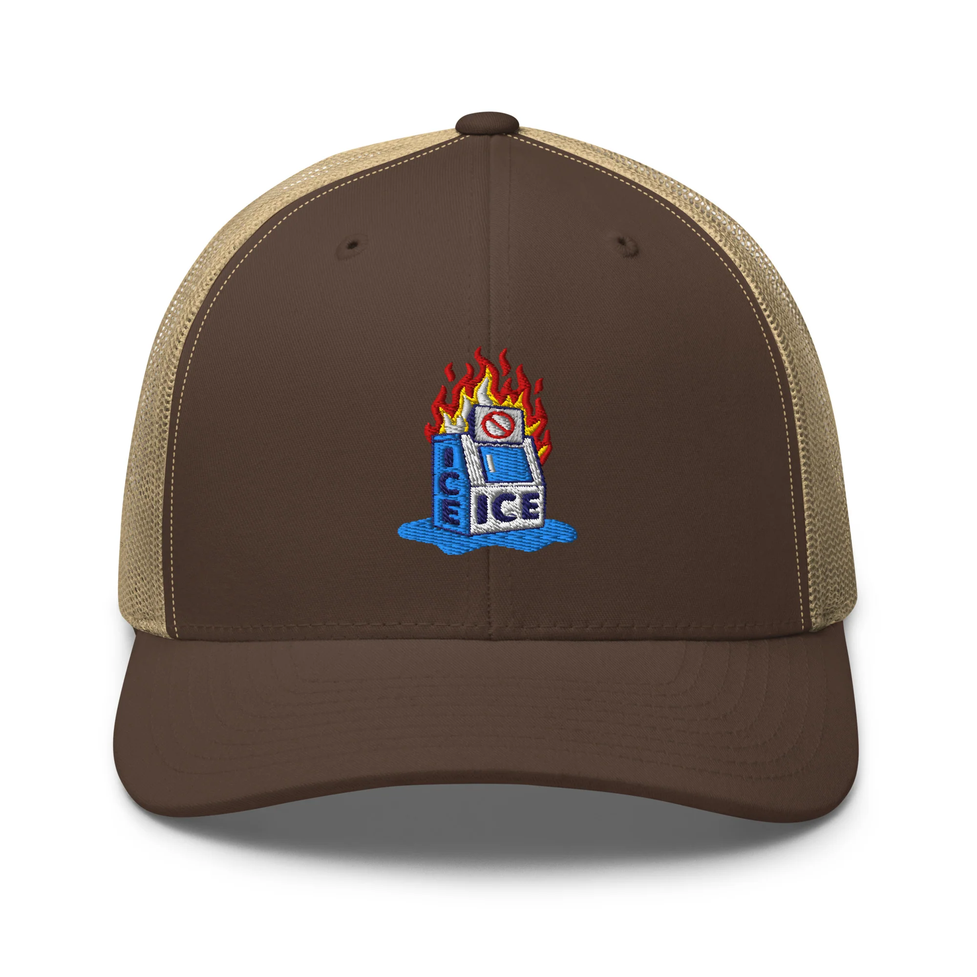 Abolish ICE Burning Machine Trucker Hat - Image 12