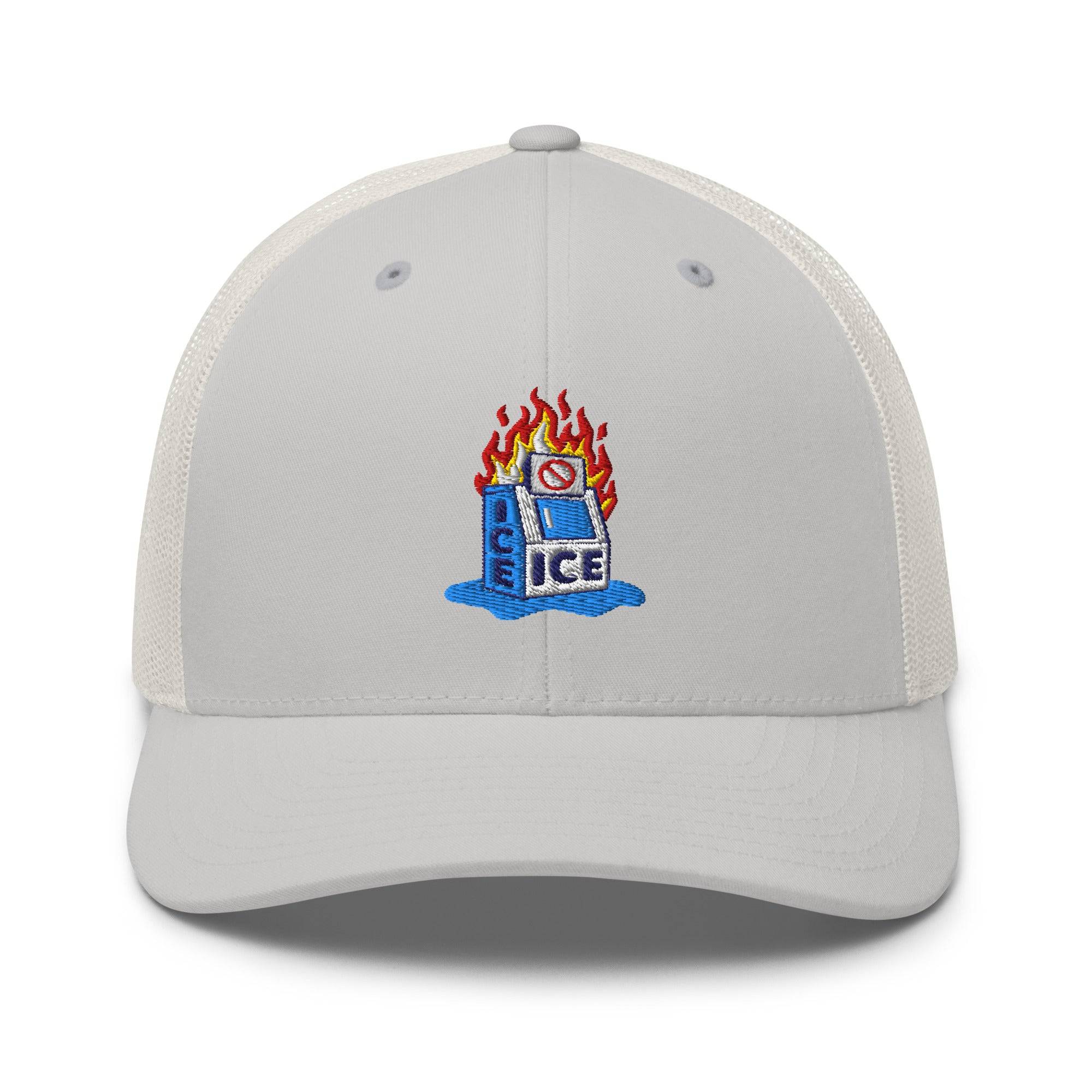Abolish ICE Burning Machine Trucker Hat - Image 13