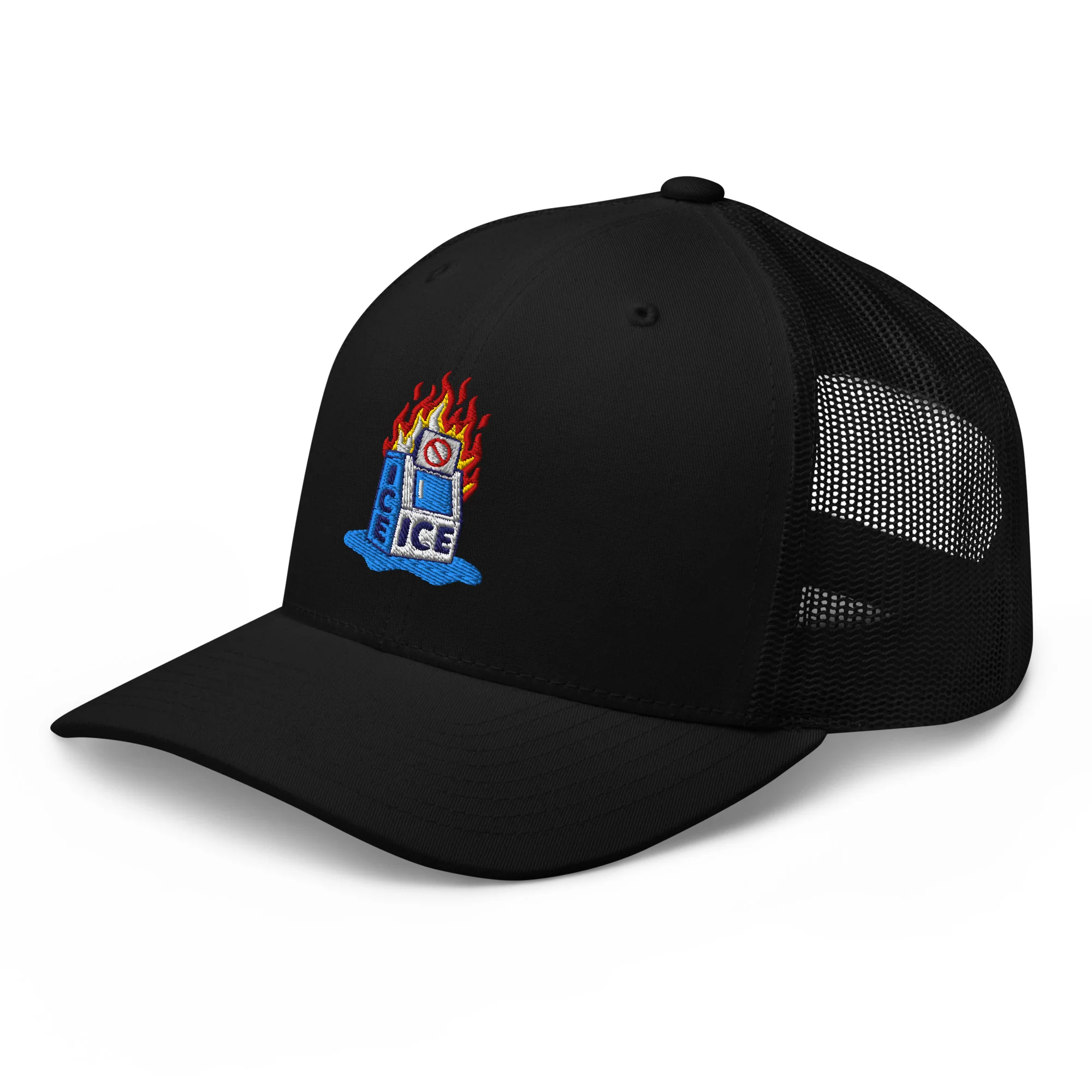 Abolish ICE Burning Machine Trucker Hat - Image 5