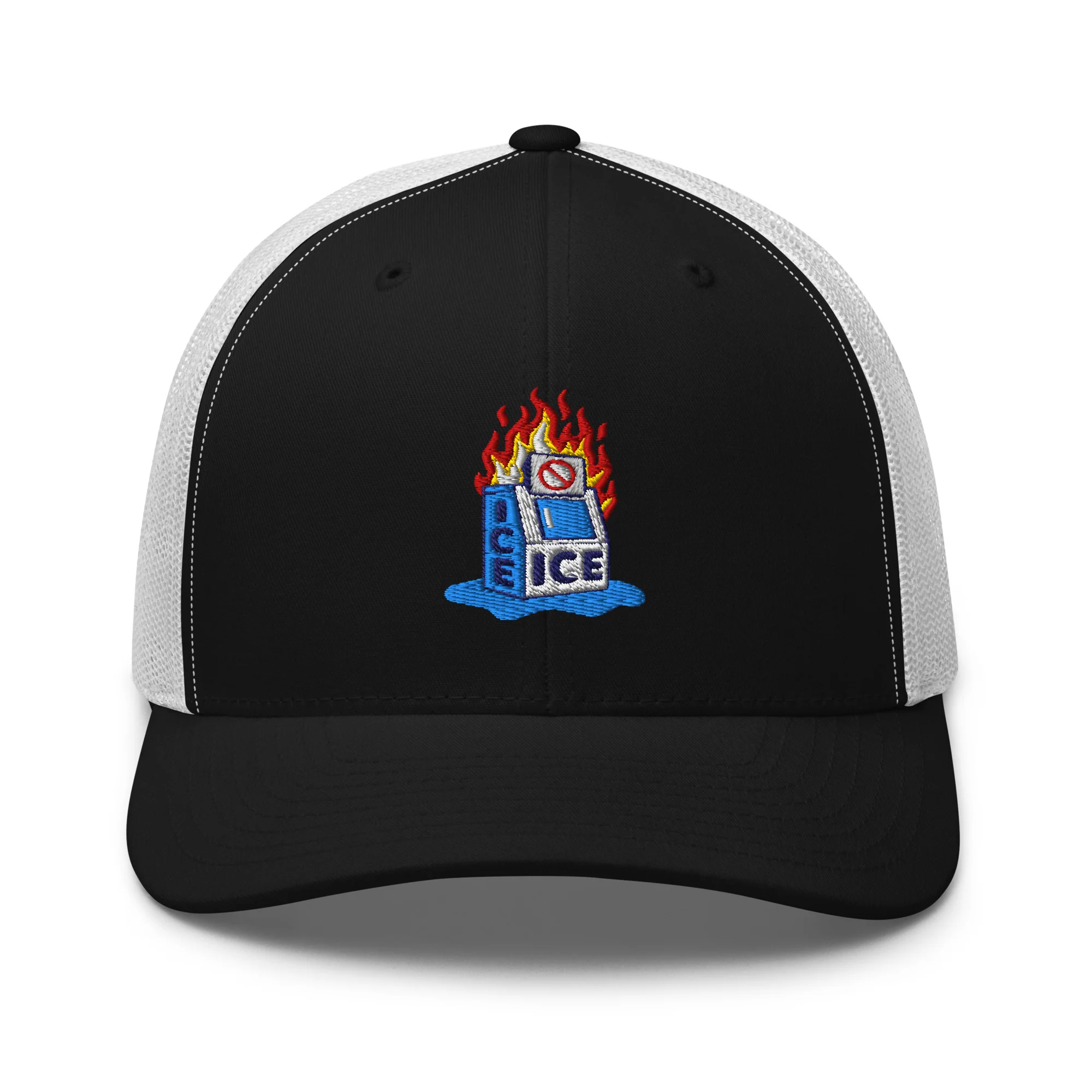Abolish ICE Burning Machine Trucker Hat - Image 8