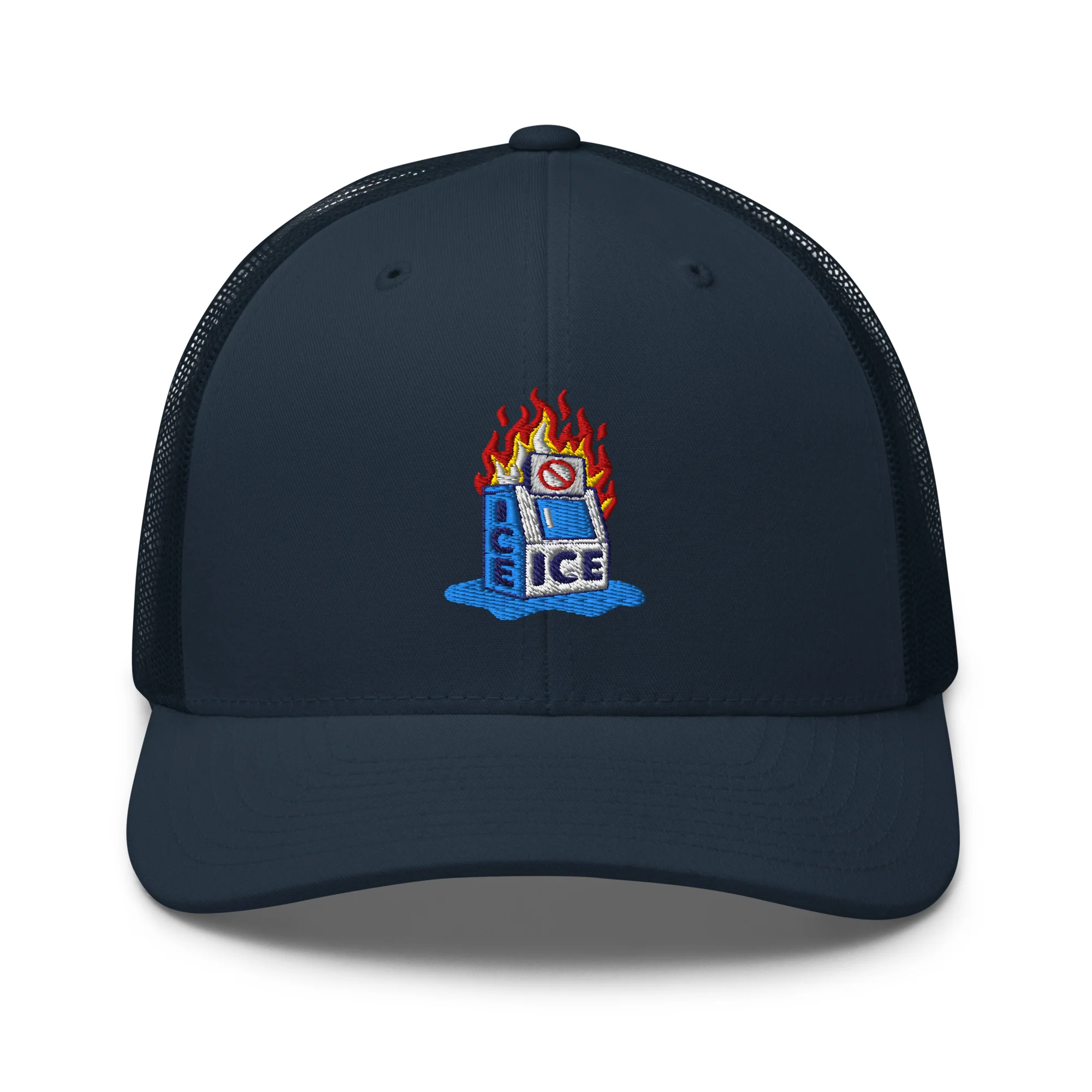 Abolish ICE Burning Machine Trucker Hat - Image 9