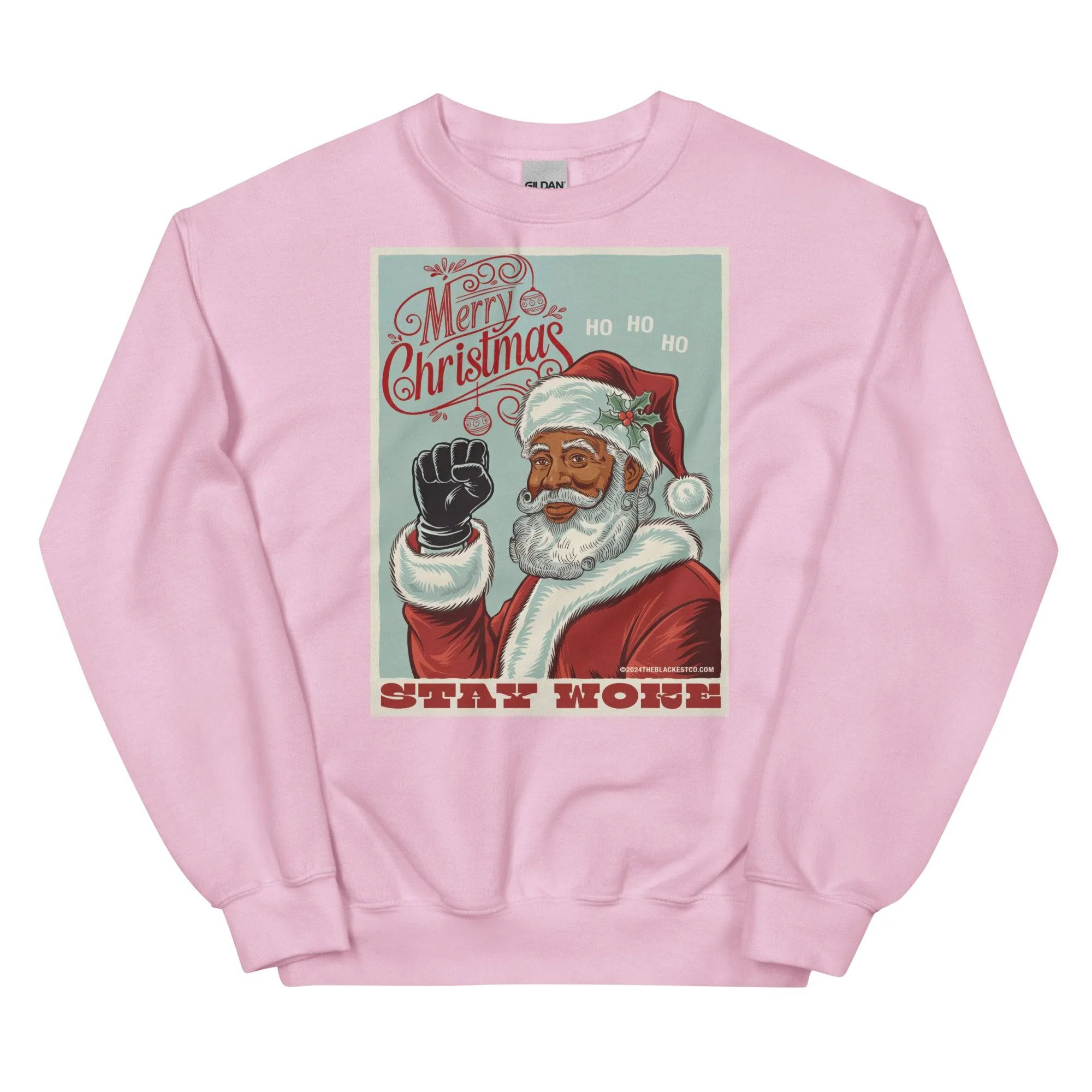 Black Santa Stay Woke Unisex Sweatshirt - Image 10