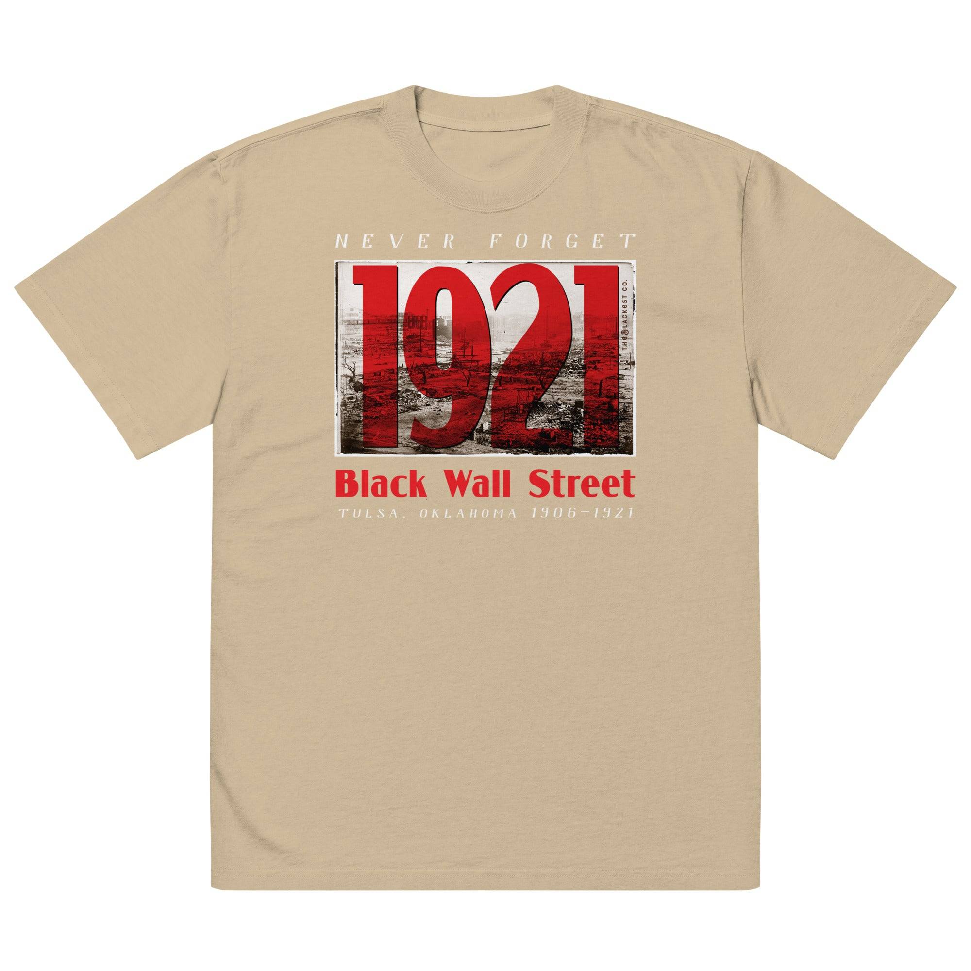 Black Wall Street 1921 Oversized Premium T Shirt - Image 7
