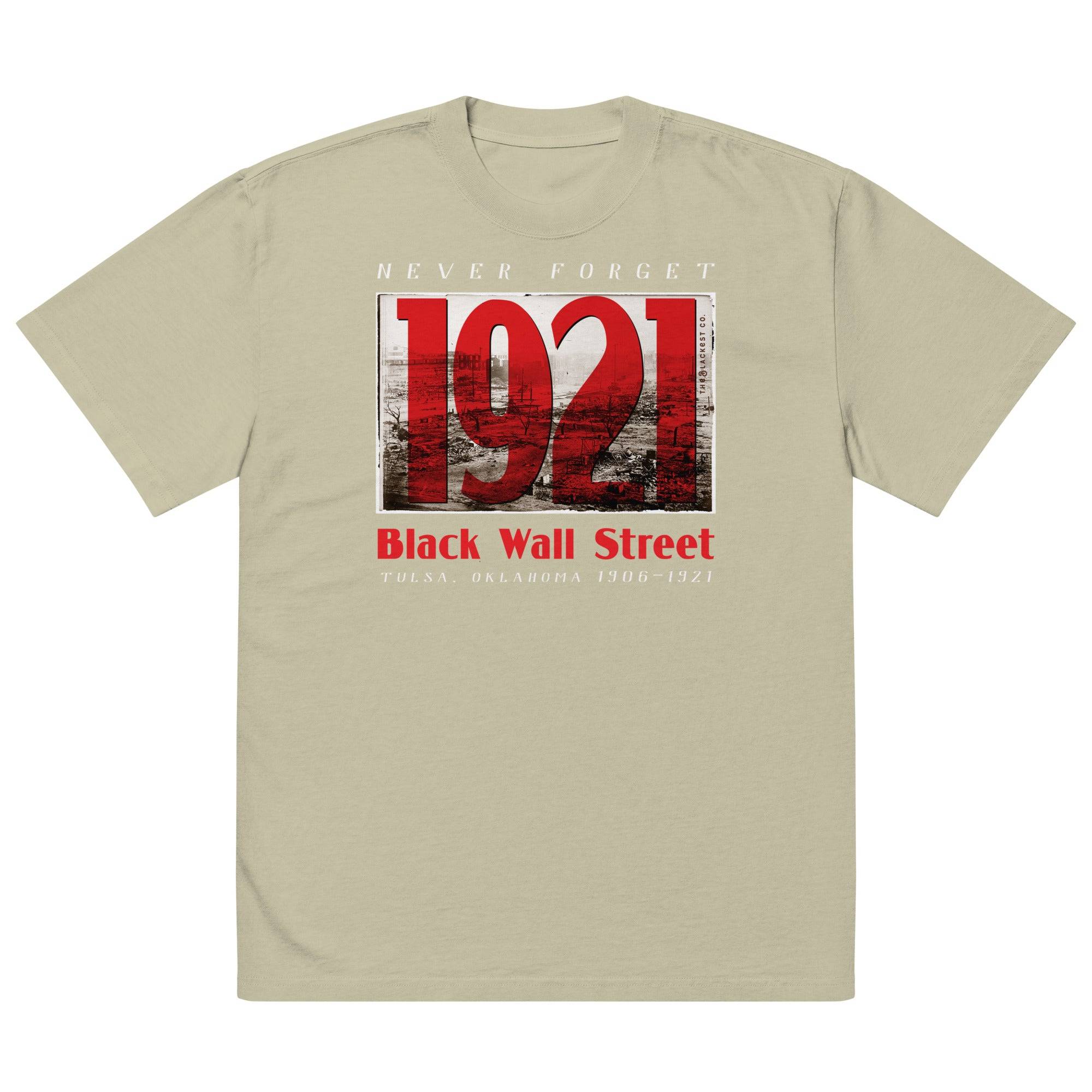 Black Wall Street 1921 Oversized Premium T Shirt - Image 8