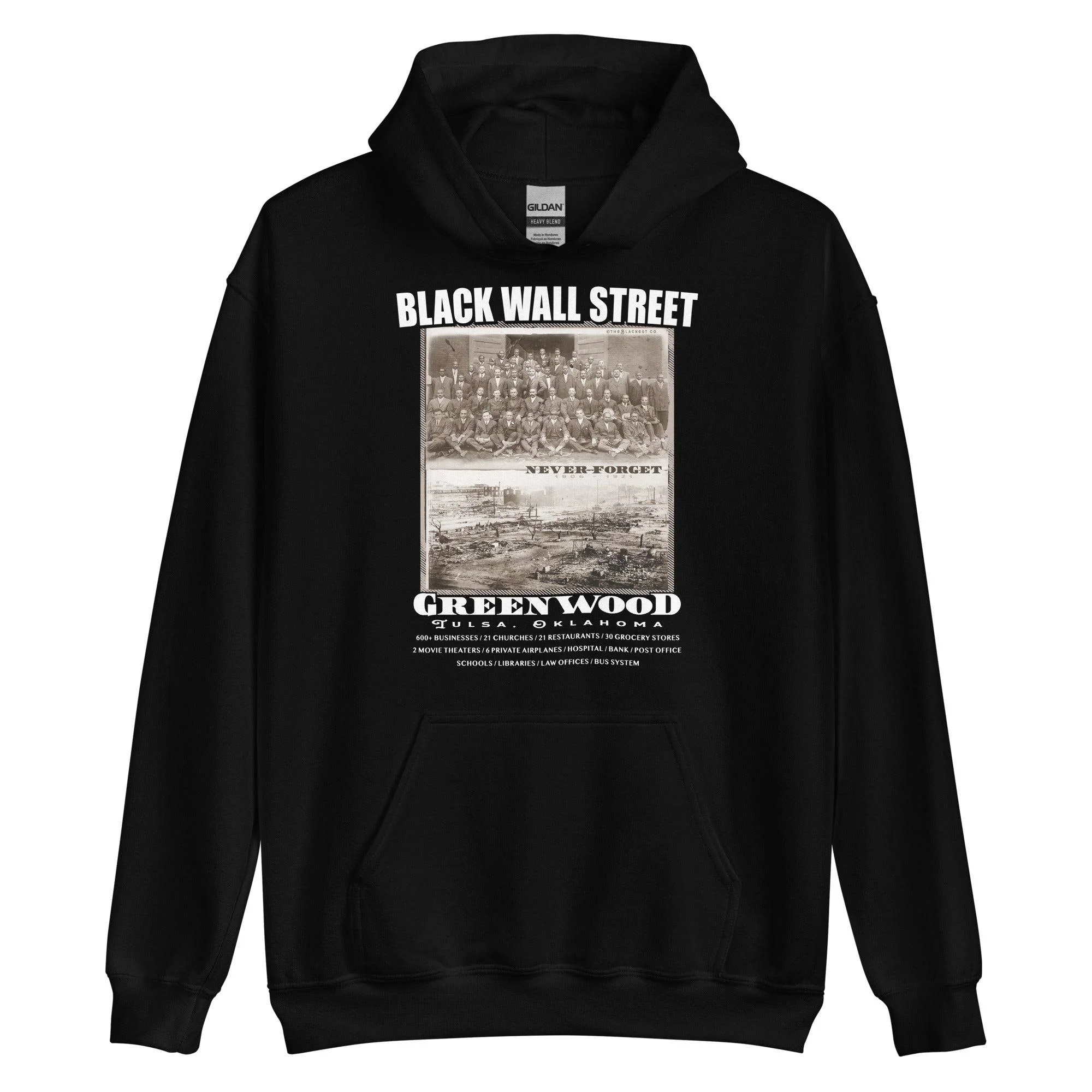 Black Wall Street Before And After Photos Unisex Hoodie - Image 3