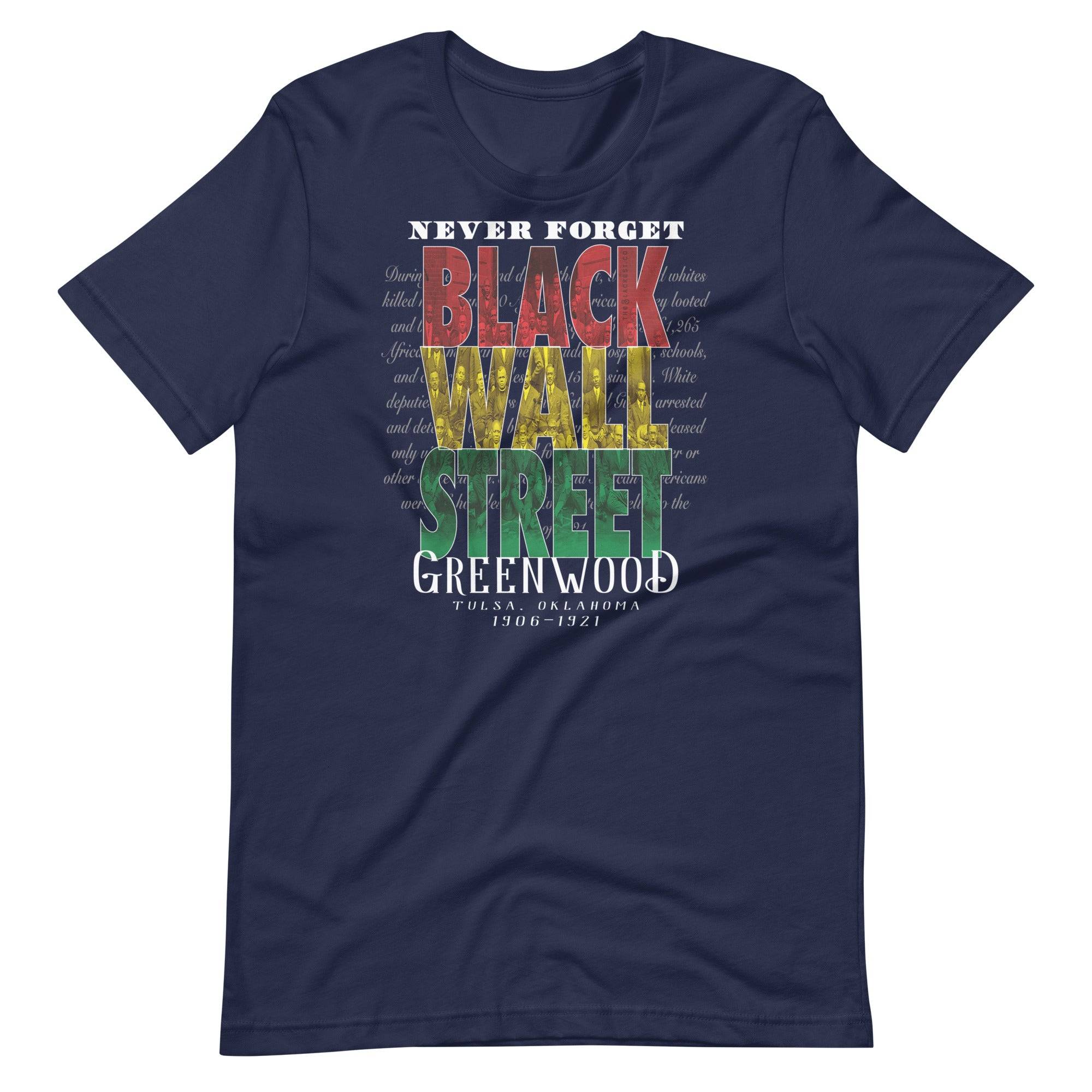 Black Wall Street Greenwood Tulsa Oklahoma Unisex T-Shirt - Image 4