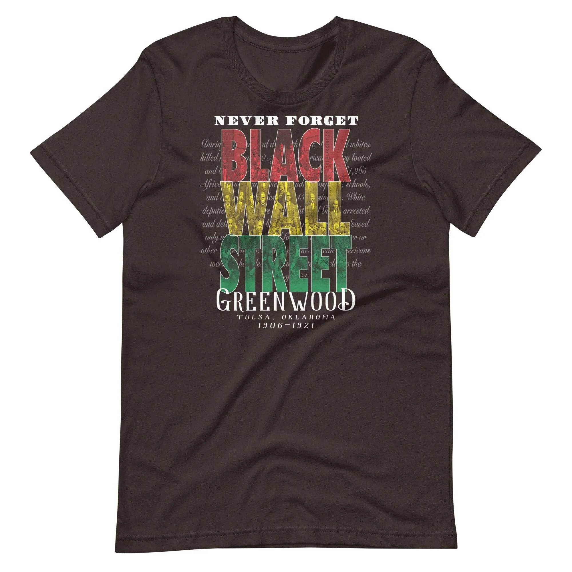Black Wall Street Greenwood Tulsa Oklahoma Unisex T-Shirt - Image 5