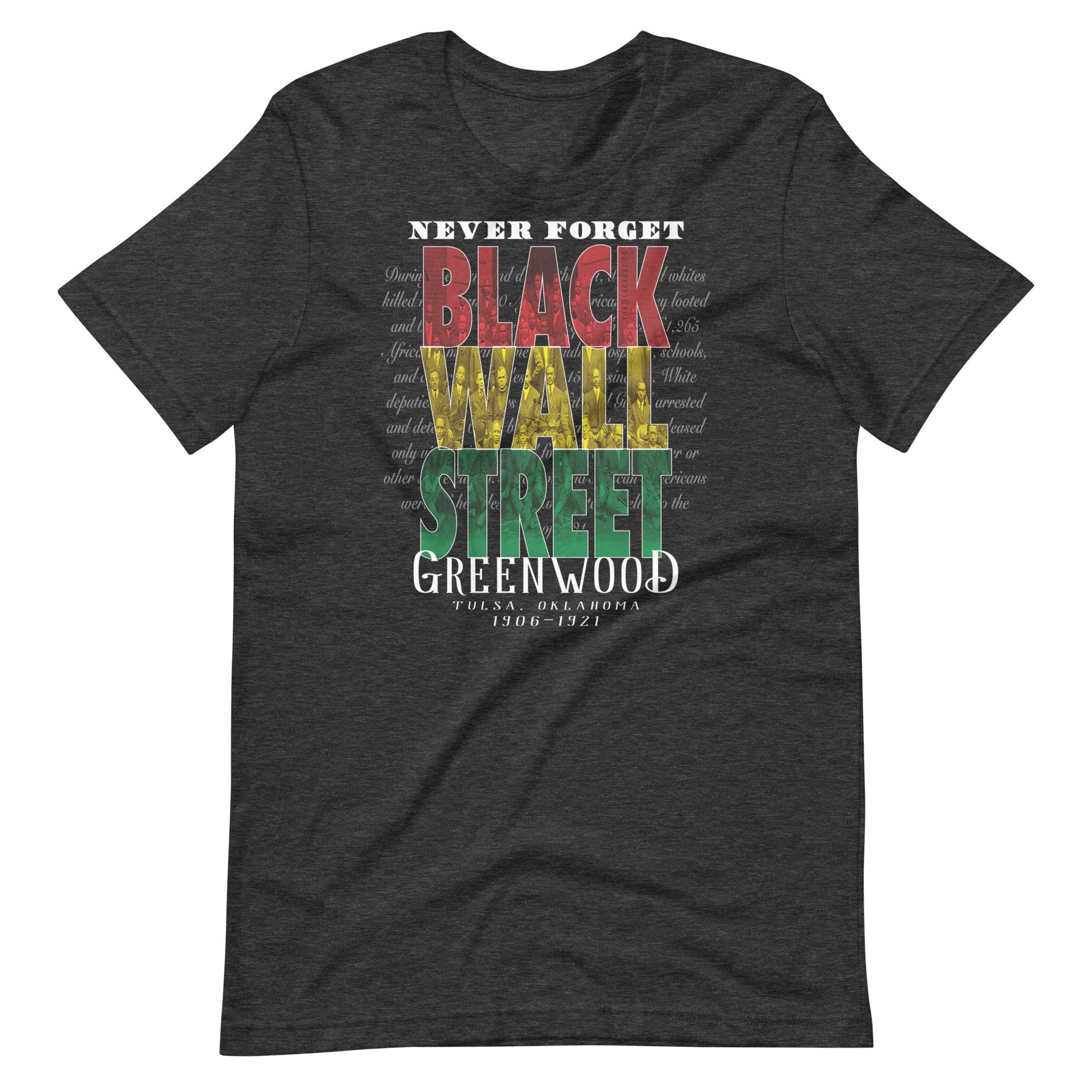 Black Wall Street Greenwood Tulsa Oklahoma Unisex T-Shirt - Image 8