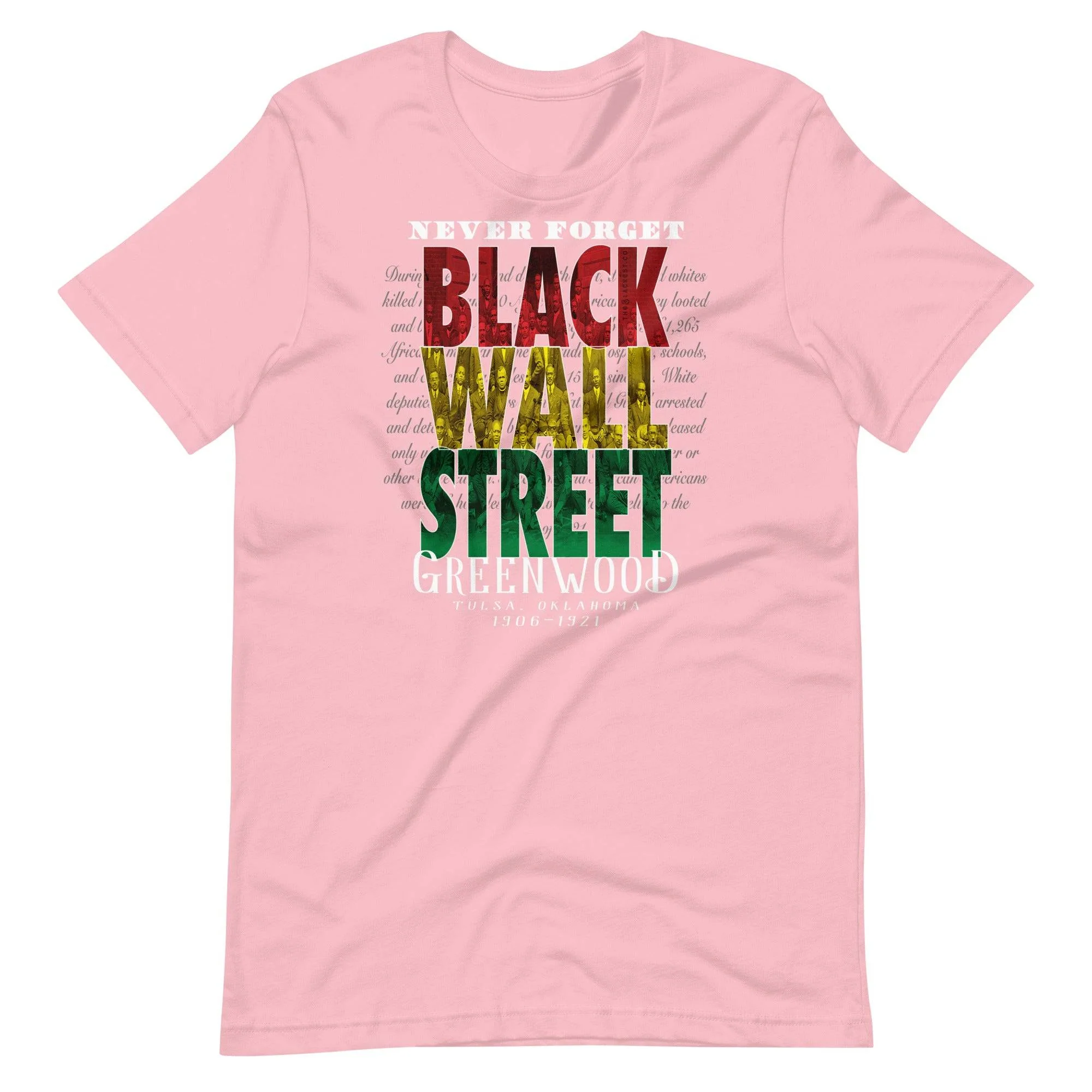Black Wall Street Greenwood Tulsa Oklahoma Unisex T-Shirt - Image 9