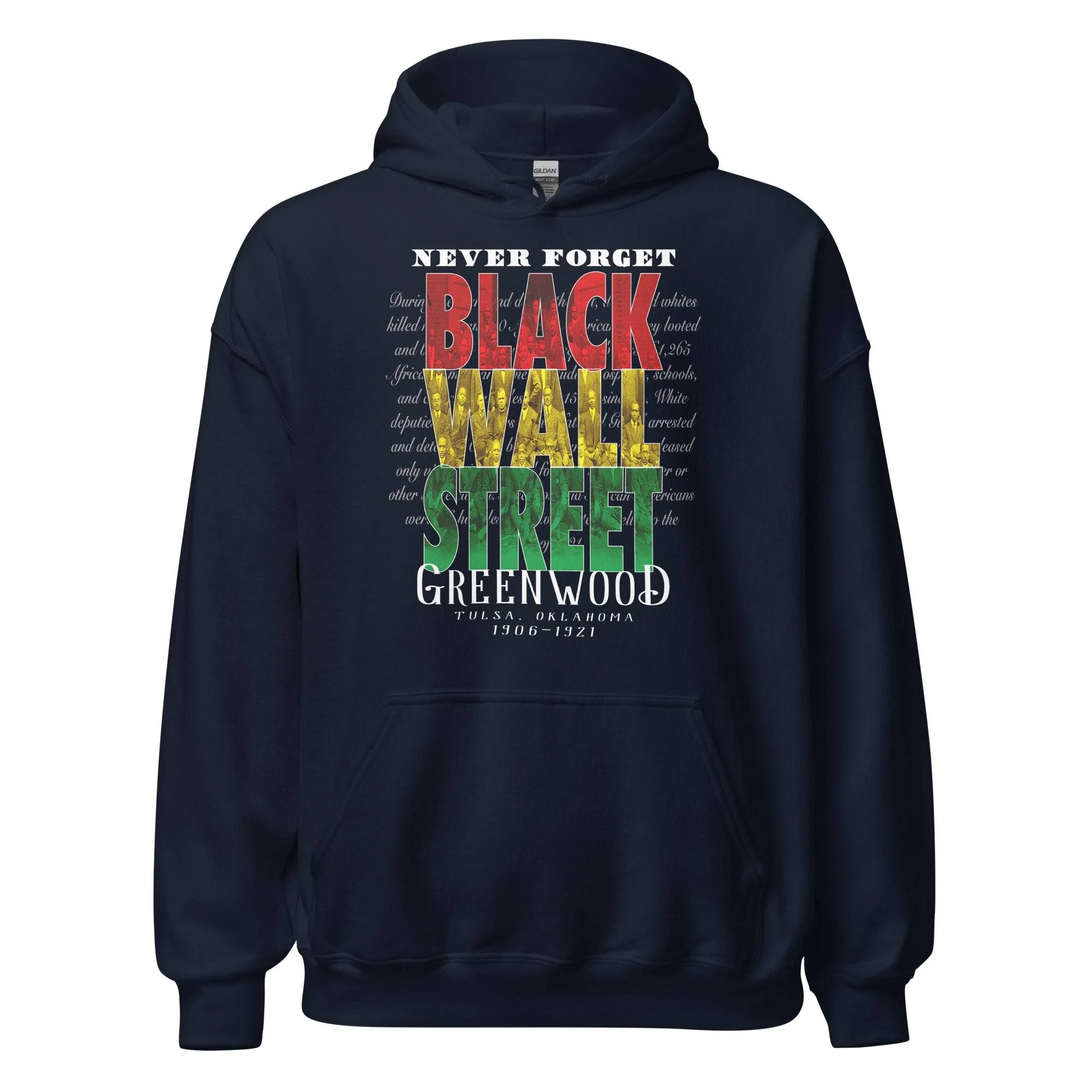 Black Wall Street Stacked Unisex Hoodie - Image 7