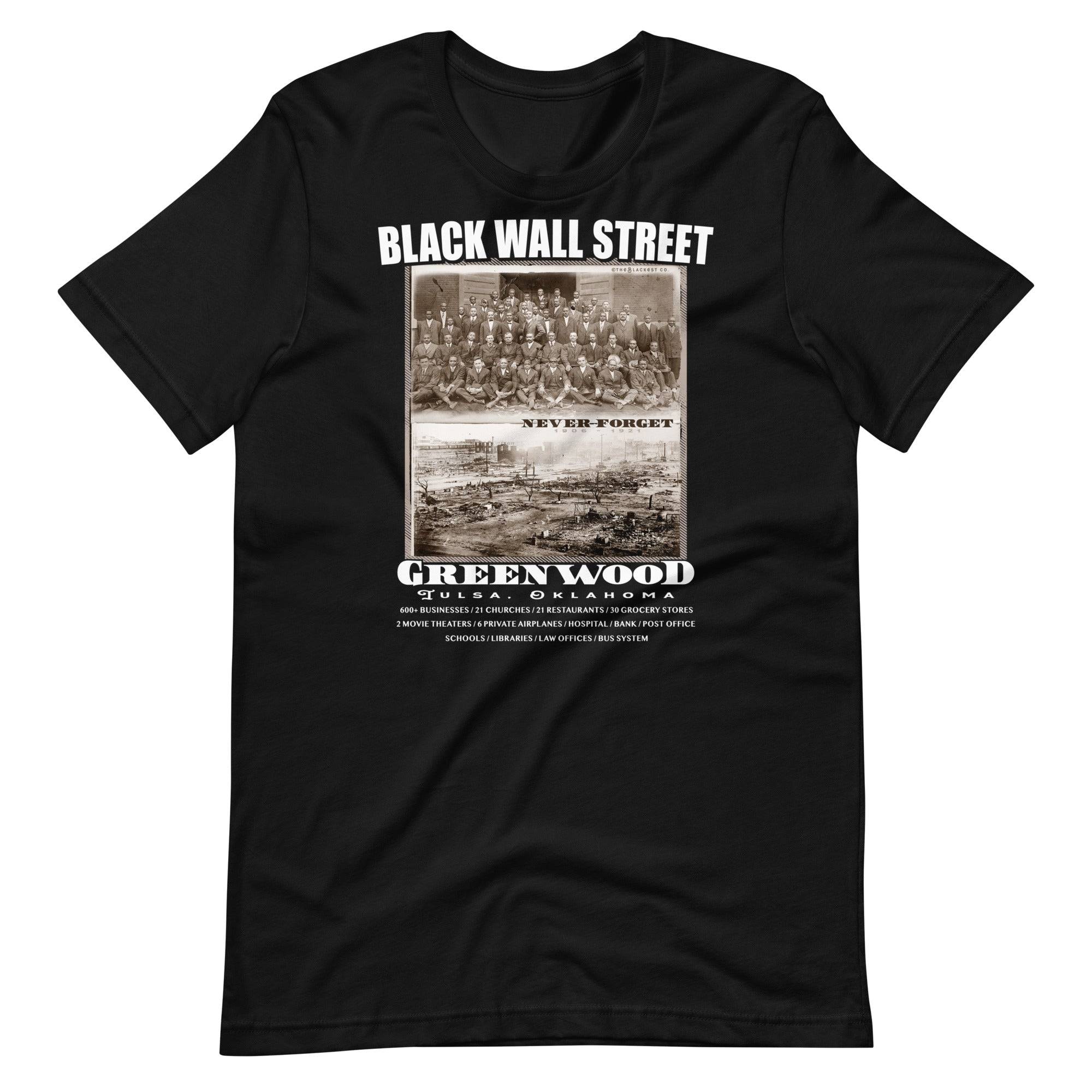 Black Wall Street Vintage History Before And After Photos T Shirt - Image 3