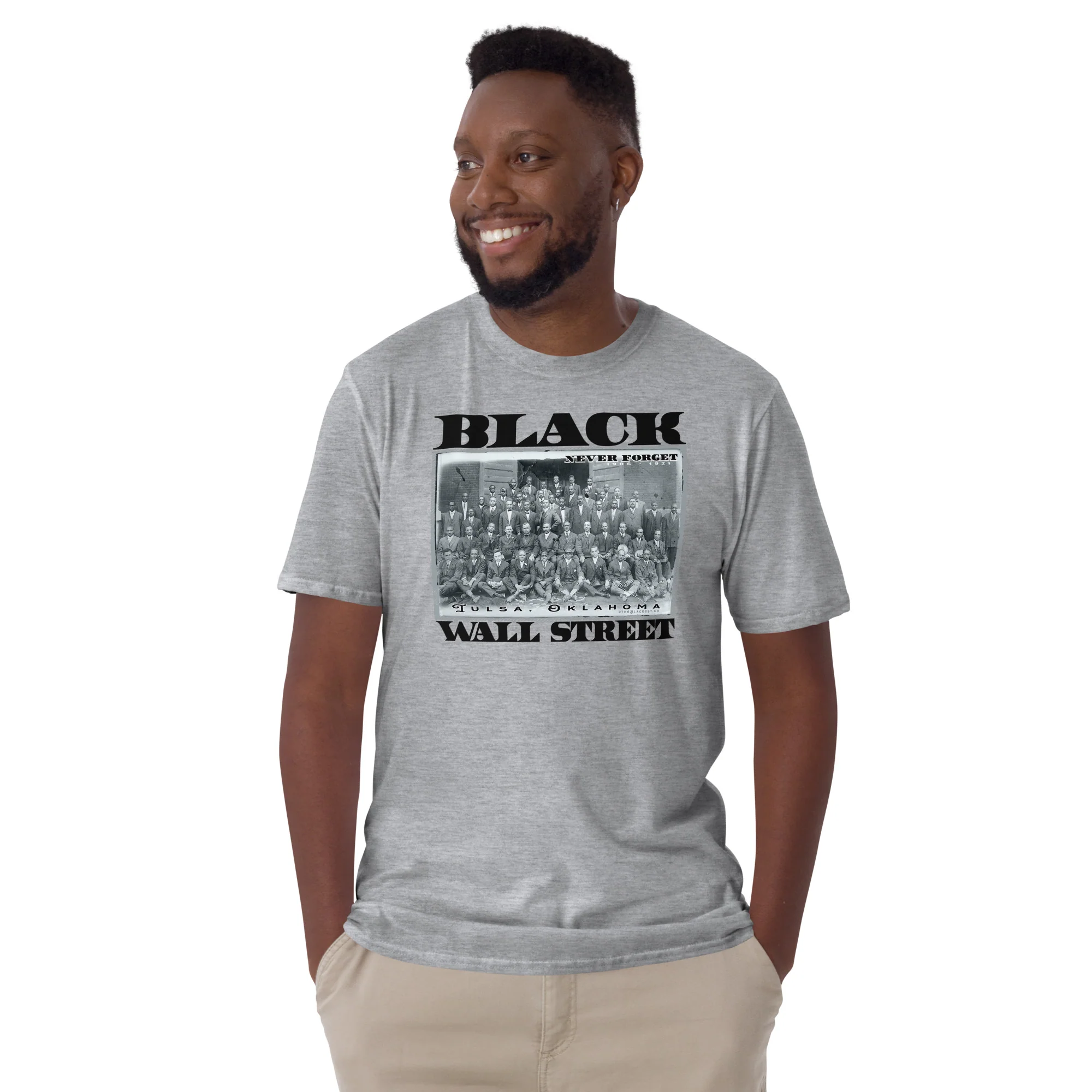 Black Wall Street Vintage History Unisex T-Shirt - Image 4