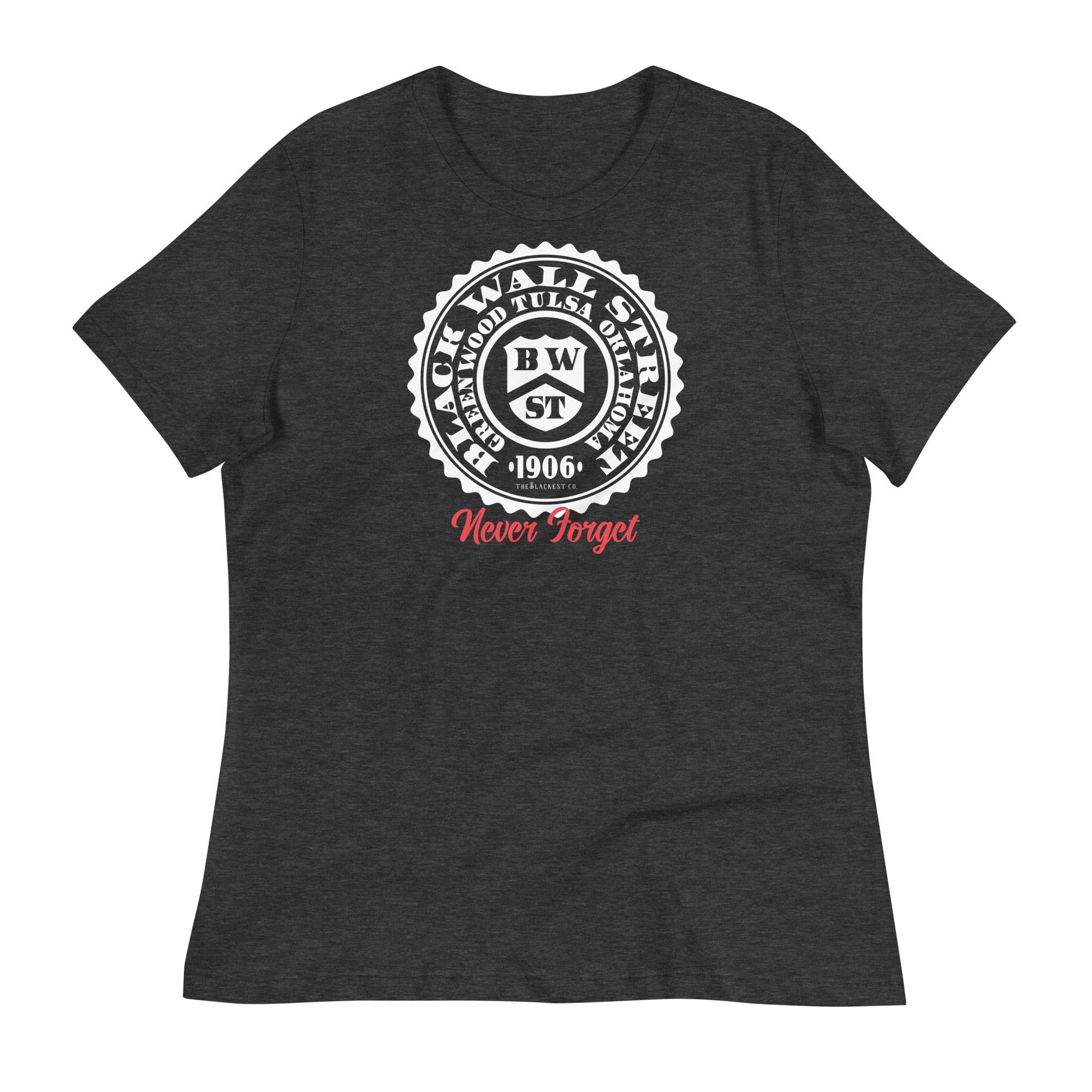 Black Wall Street Seal Womens Relaxed T-Shirt - Image 3