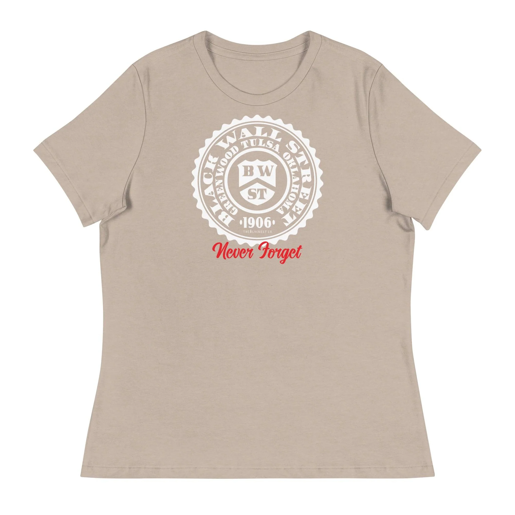 Black Wall Street Seal Womens Relaxed T-Shirt - Image 7