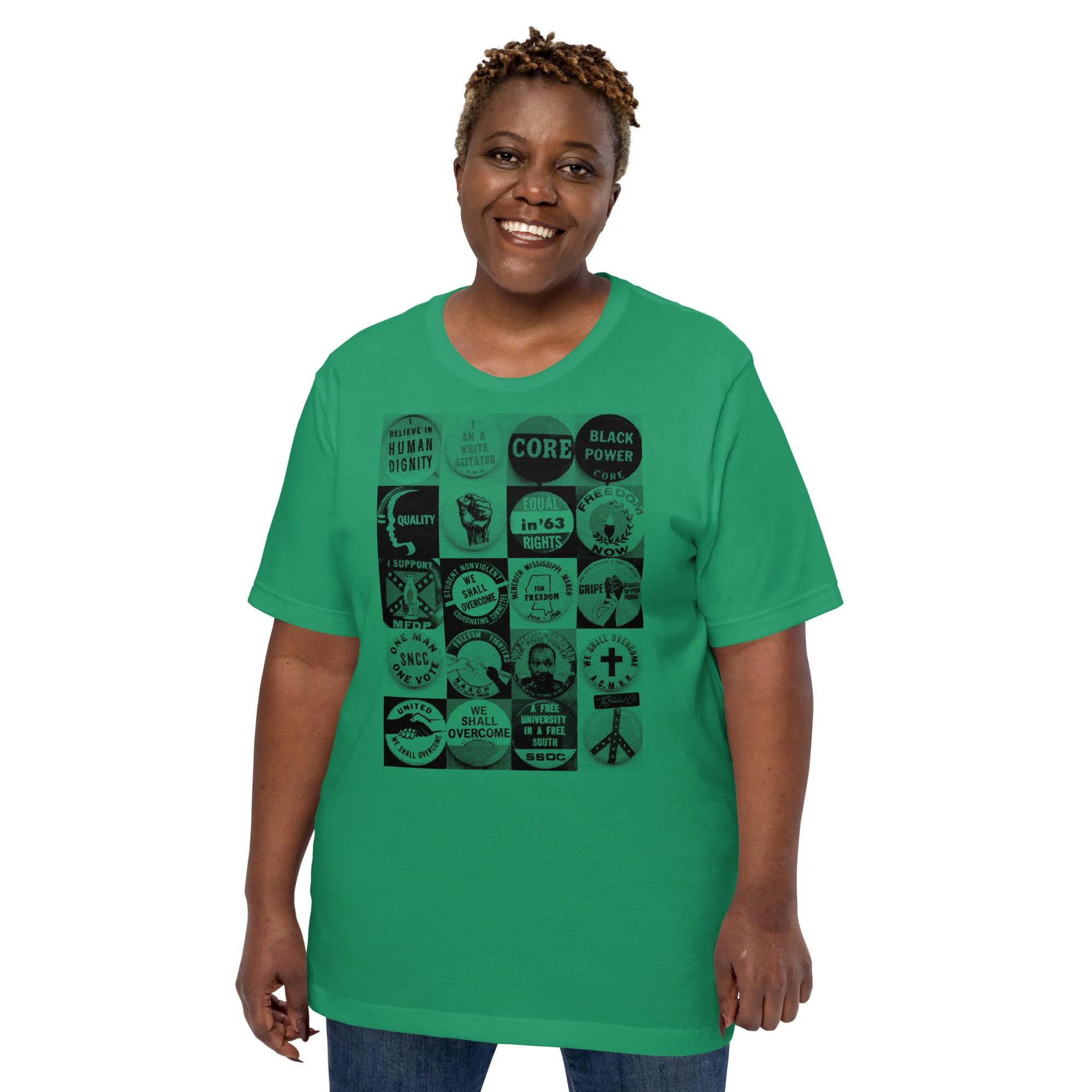 Civil Rights Button Collection Unisex T-Shirt - Image 4