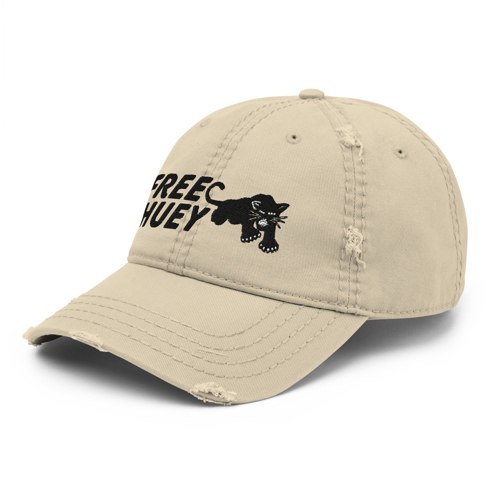 Free Huey Black Panther Party Distressed Hat - Image 4