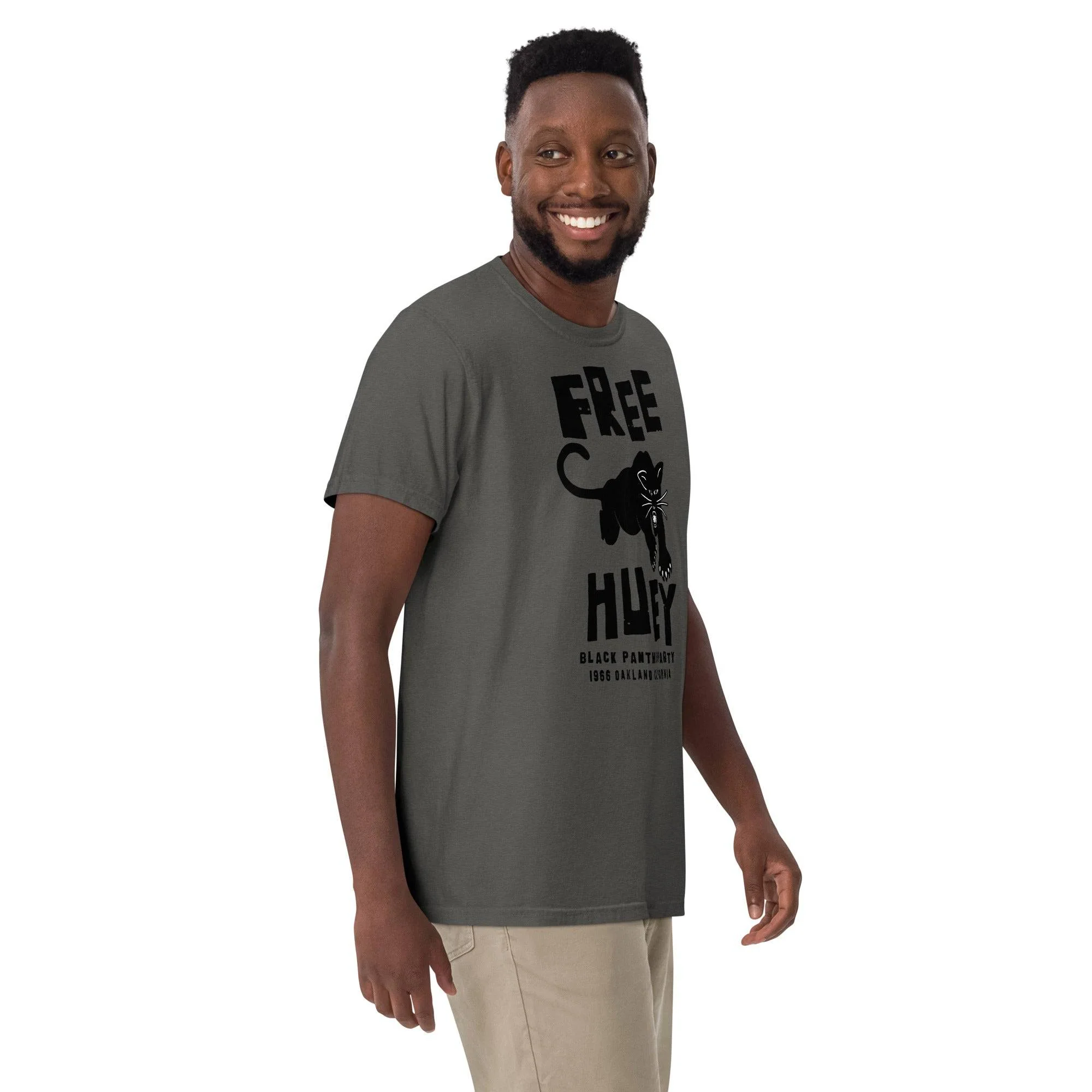 Free Huey The Black Panthers Premium Garment-dyed T-Shirt - Image 3