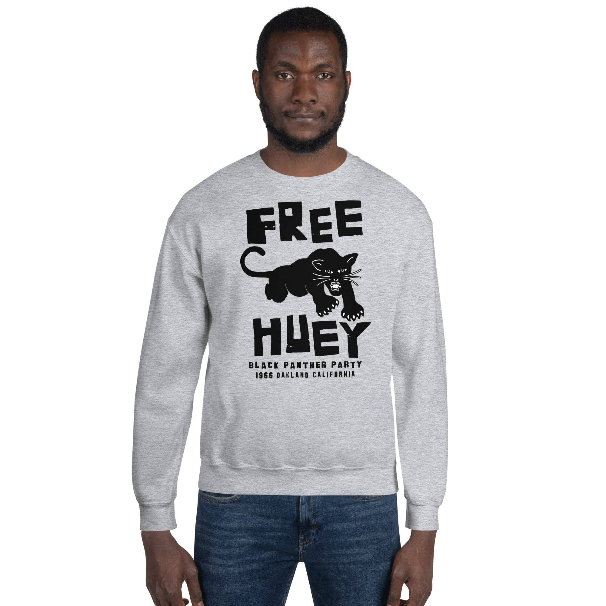 Free Huey Black Panther Party Unisex Sweatshirt - Image 3