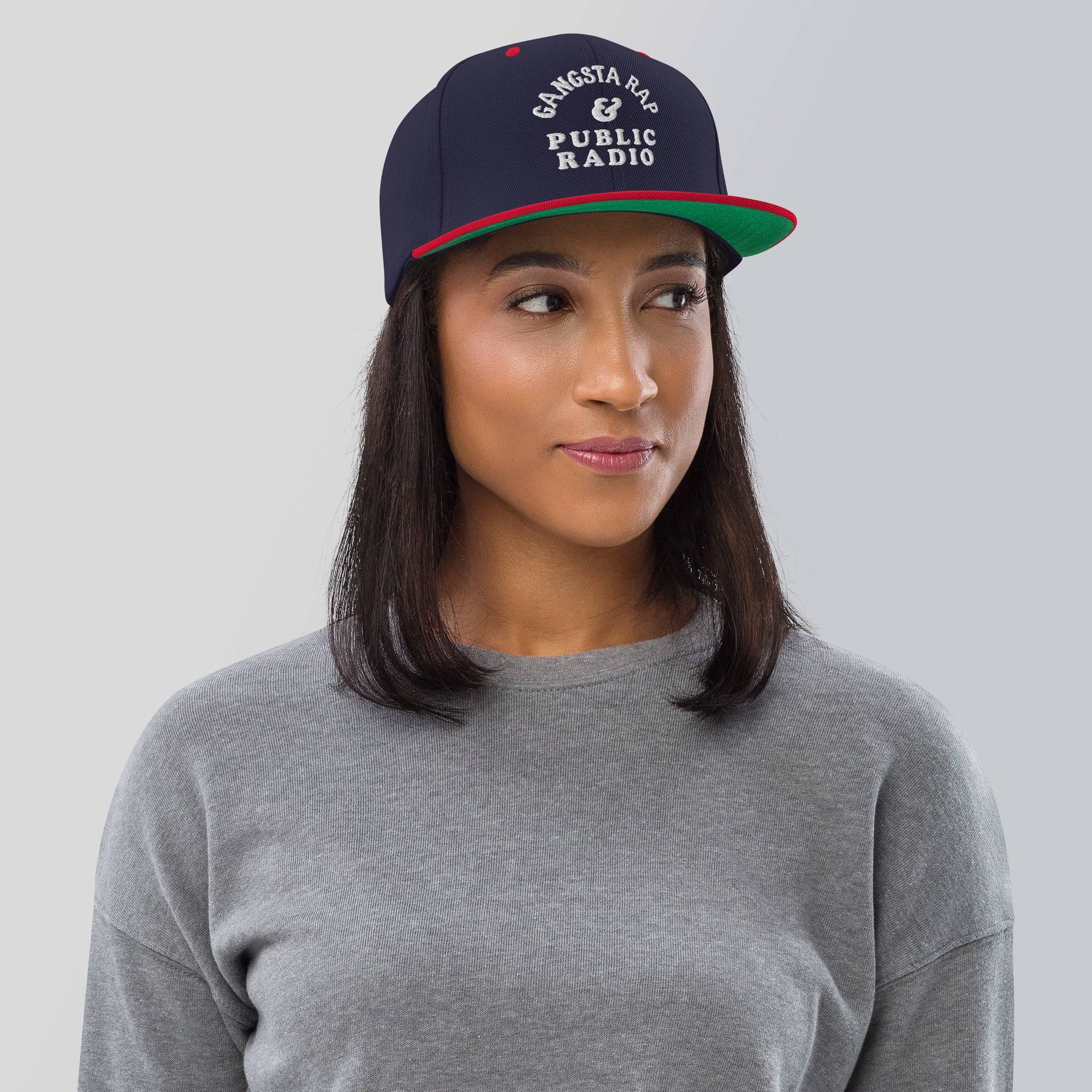 Gangsta Rap & Public Radio Snapback Hat - Image 14