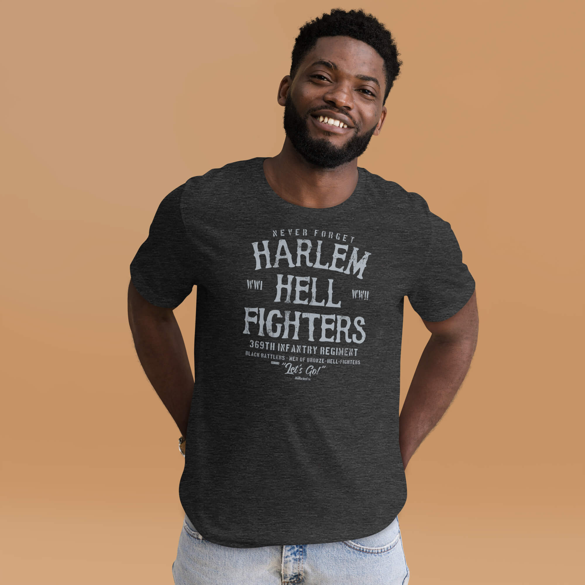 Harlem Hellfighters Black Soldiers World Wars I and II T-Shirt - Image 14