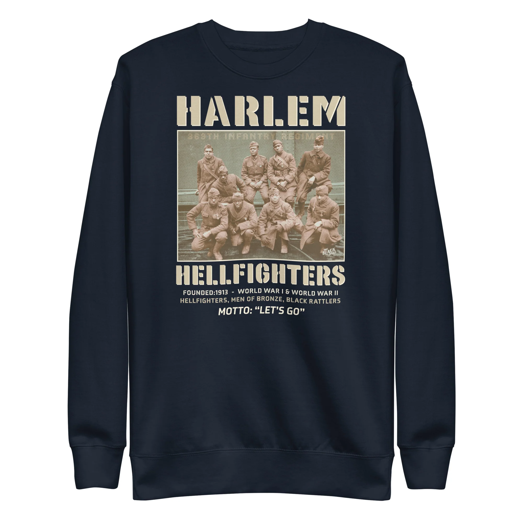 Harlem Hellfighters Black Soldiers Premium Sweatshirt - Image 7