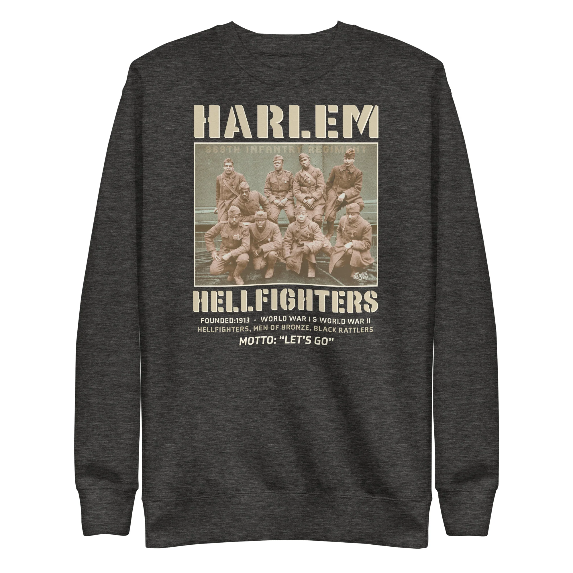Harlem Hellfighters Black Soldiers Premium Sweatshirt - Image 8