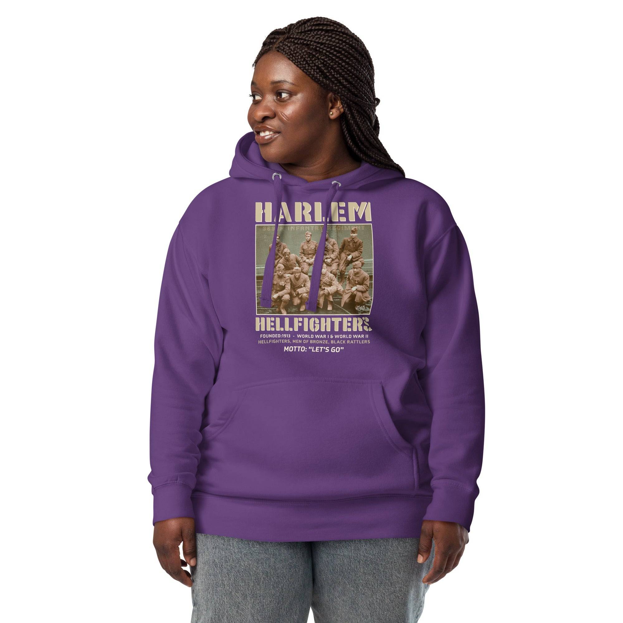 Harlem Hellfighters Black Soldiers Premium Hoodie - Image 4