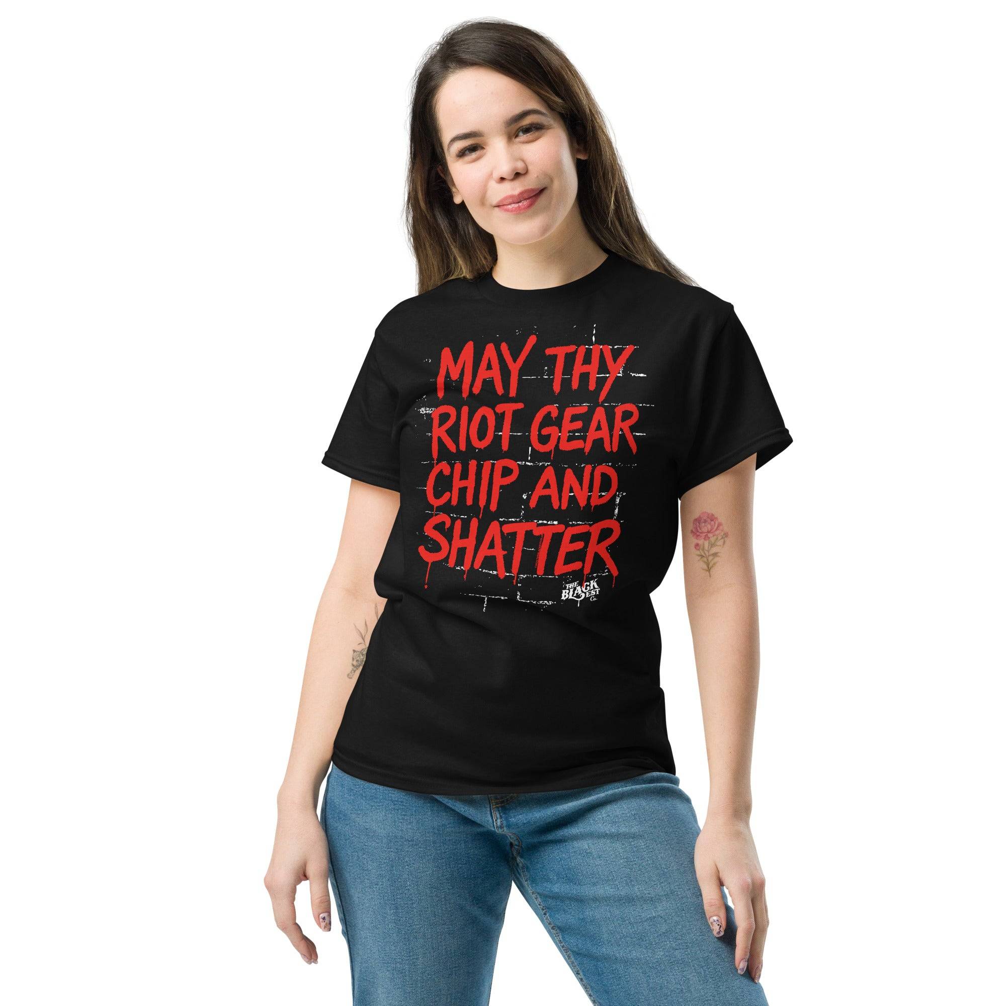 May Thy Riot Gear Chip And Shatter Staple T-Shirt - Image 8