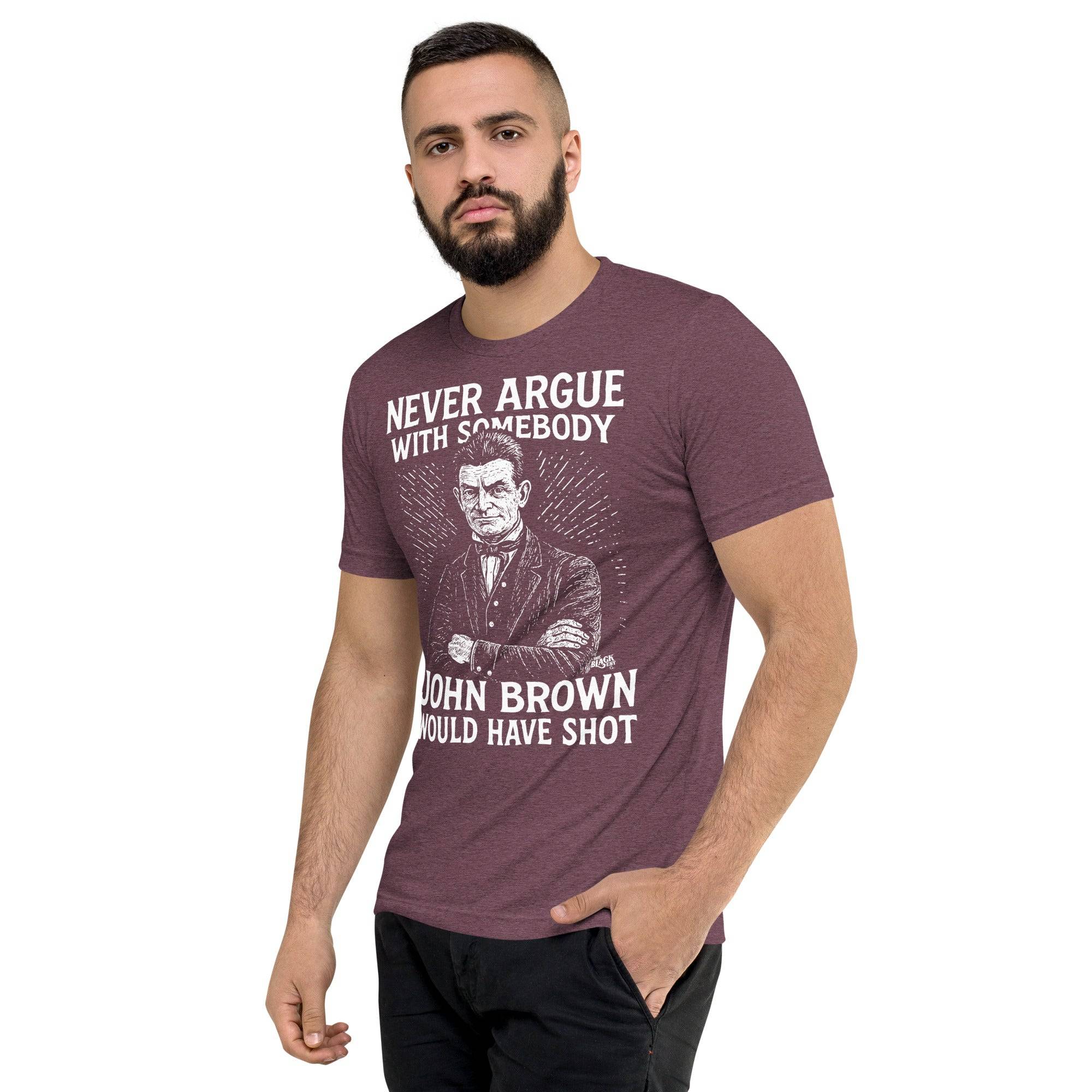 Never Argue John Brown Unisex Tri-Blend T-Shirt - Image 3