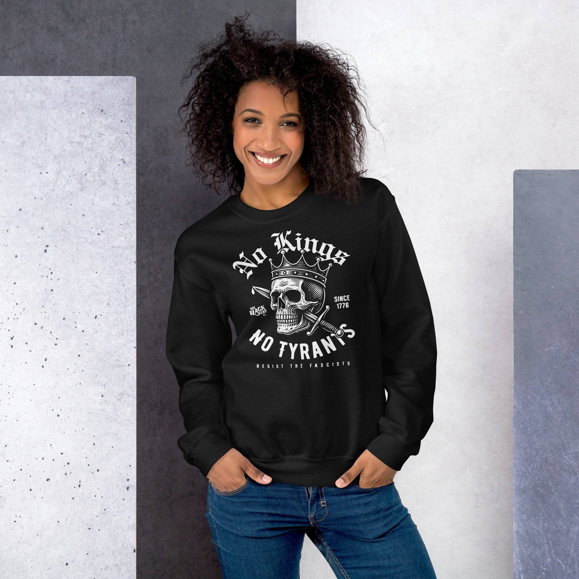 No Kings No Tyrants Skull Protest Sweatshirt - Image 3