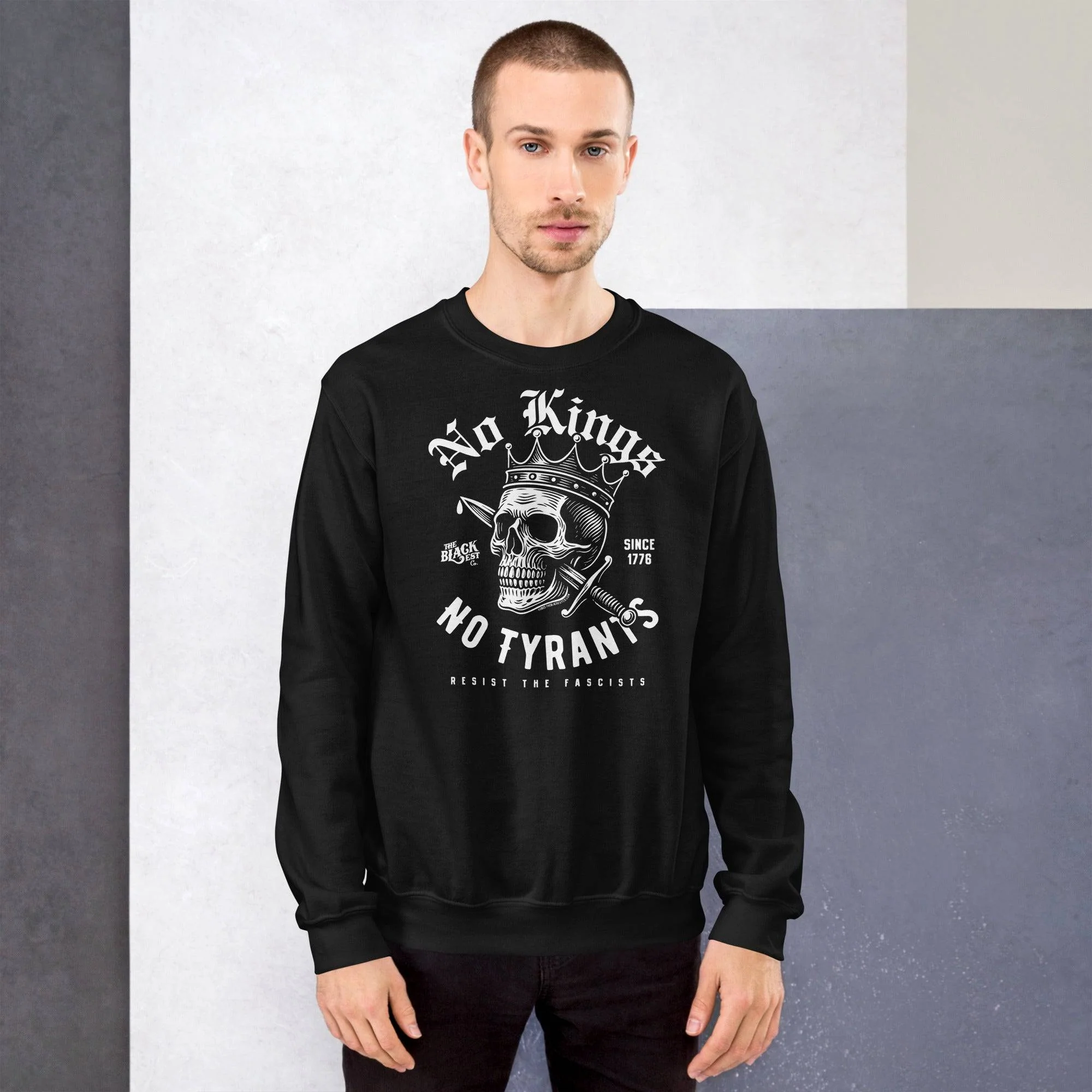 No Kings No Tyrants Skull Protest Sweatshirt - Image 4