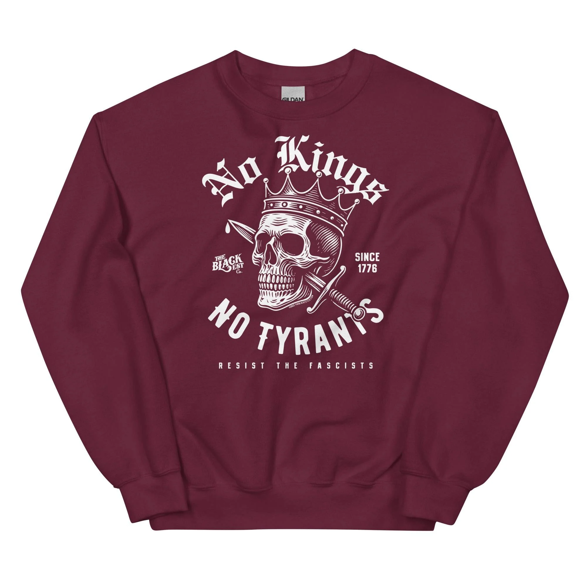 No Kings No Tyrants Skull Protest Sweatshirt - Image 5