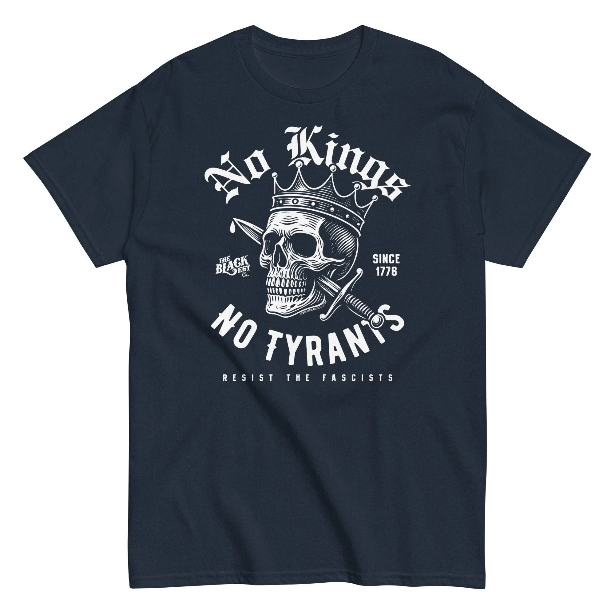 No Kings No Tyrants Skull Protest T-Shirt by TheBlackest Co. - Image 5