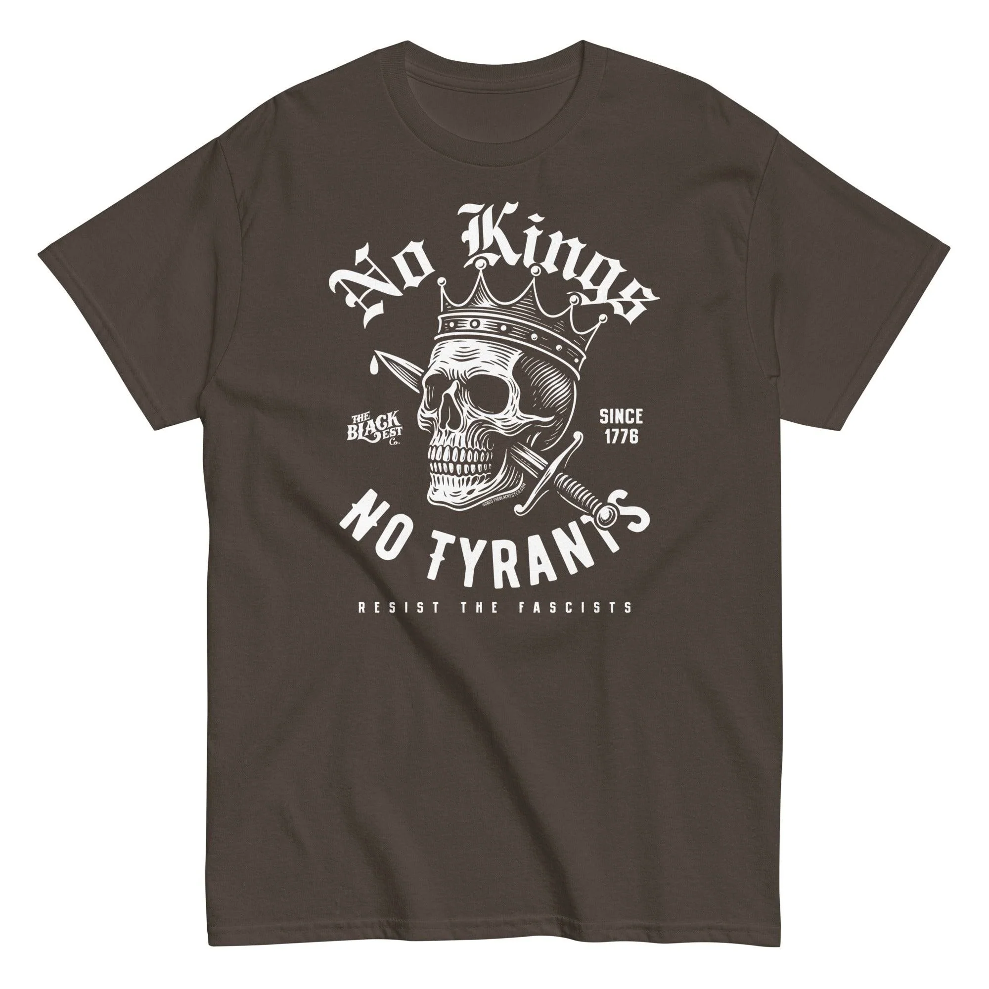 No Kings No Tyrants Skull Protest T-Shirt by TheBlackest Co. - Image 7