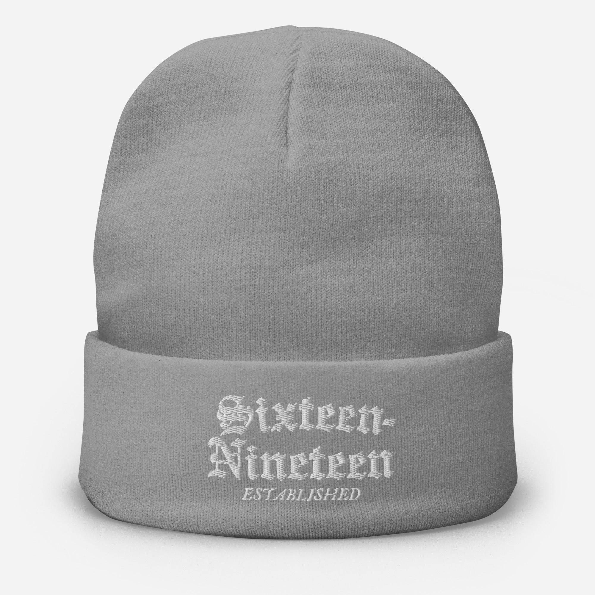 Sixteen-Nineteen Established Embroidered Beanie - Image 4